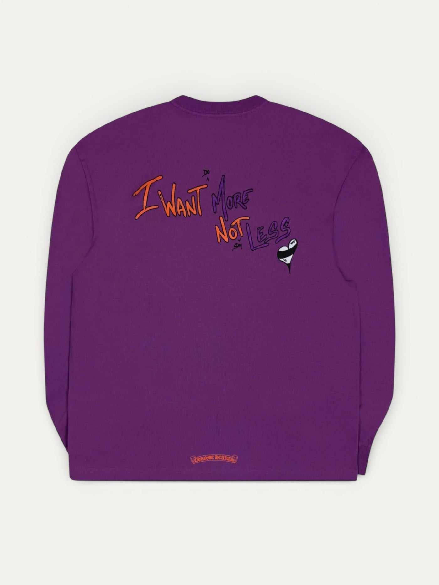 Chrome Hearts Matty Boy I Want More Not Less Purple Longsleeve