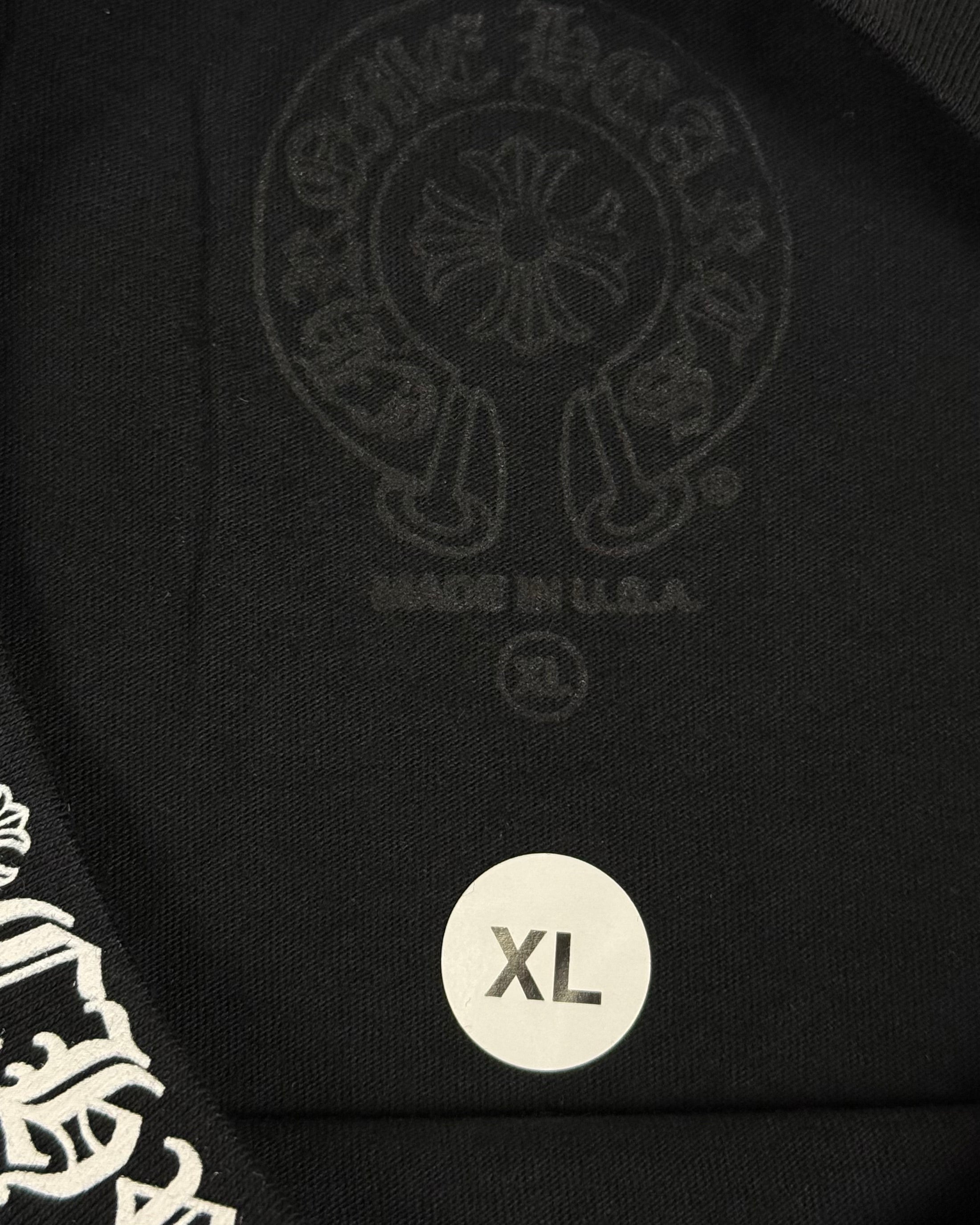 Chrome Hearts Black White Neck Logo Longsleeve
