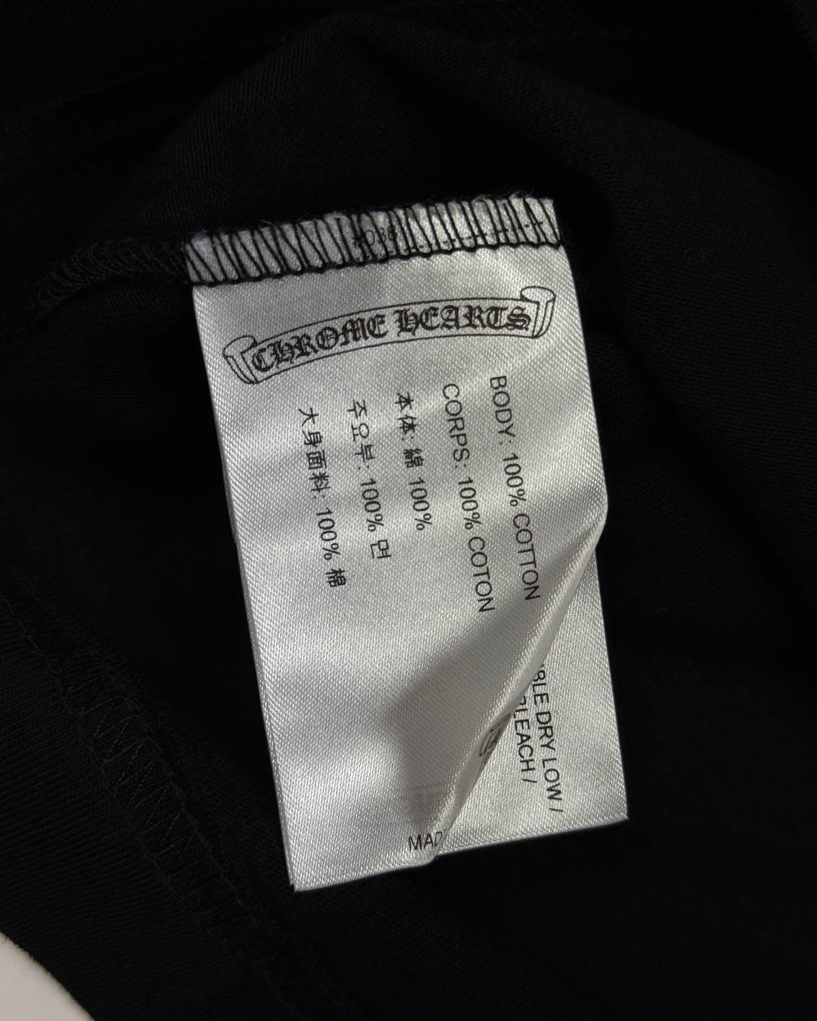 Chrome Hearts Black White Neck Logo Longsleeve