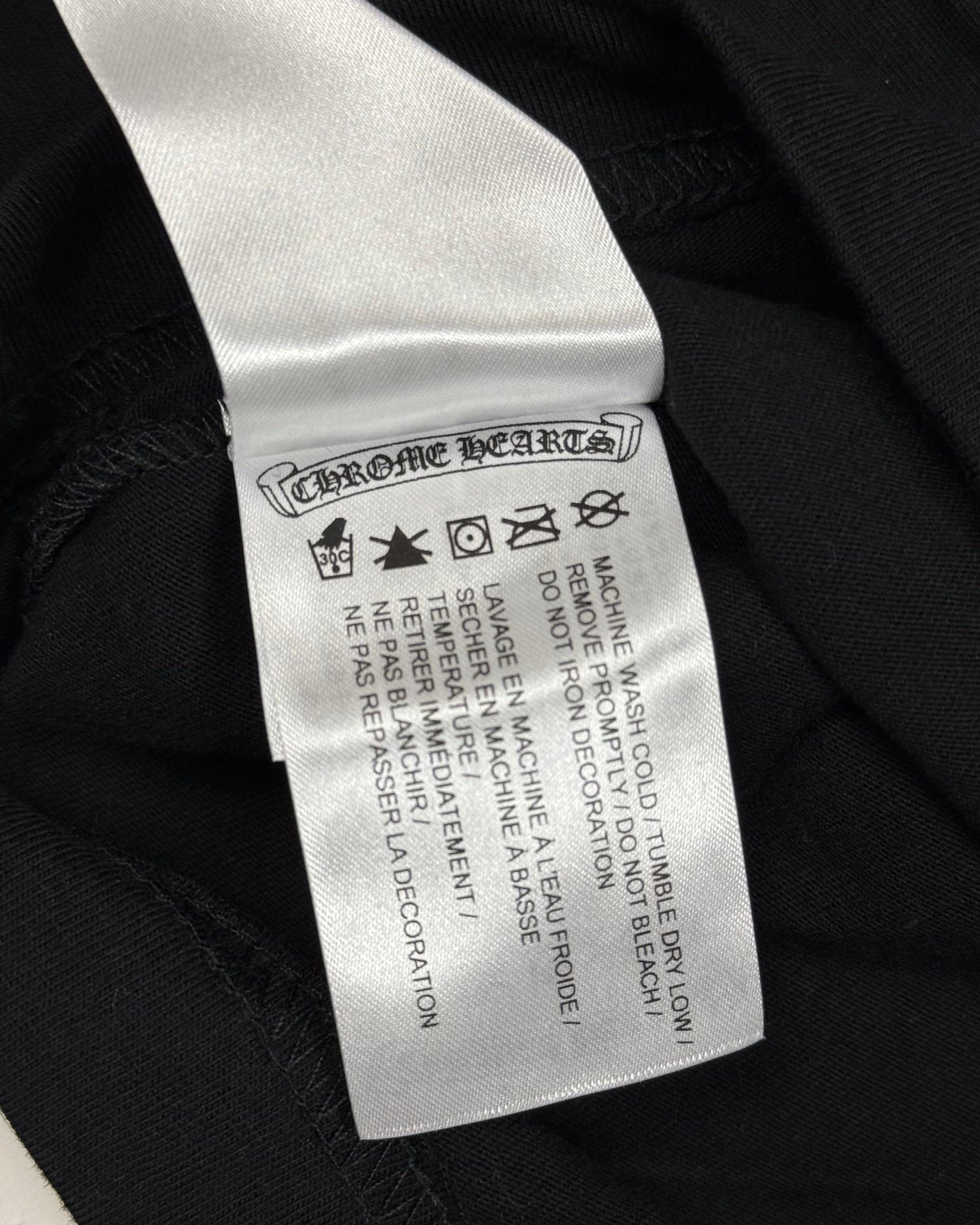 Chrome Hearts Black White Neck Logo Longsleeve