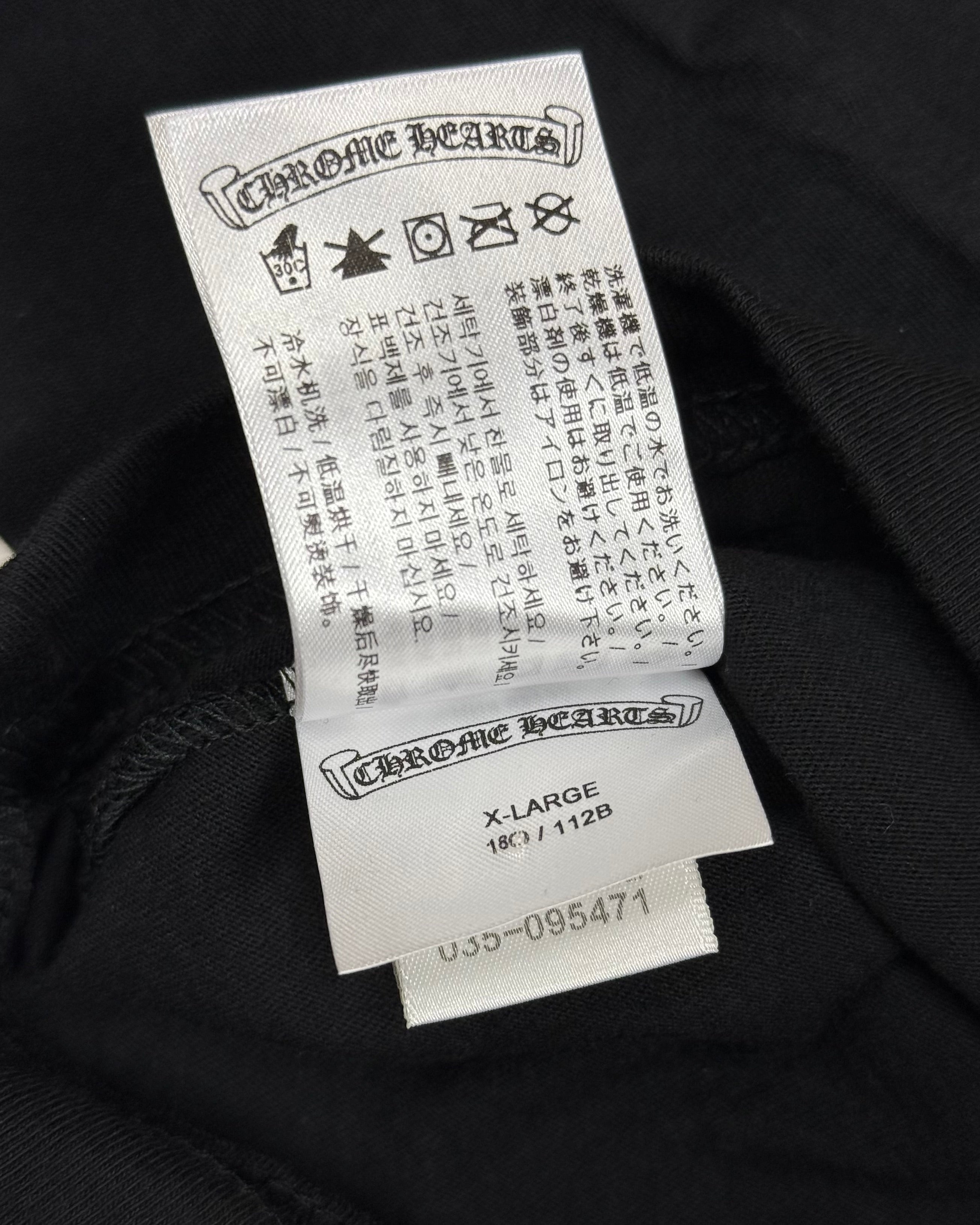 Chrome Hearts Black White Neck Logo Longsleeve