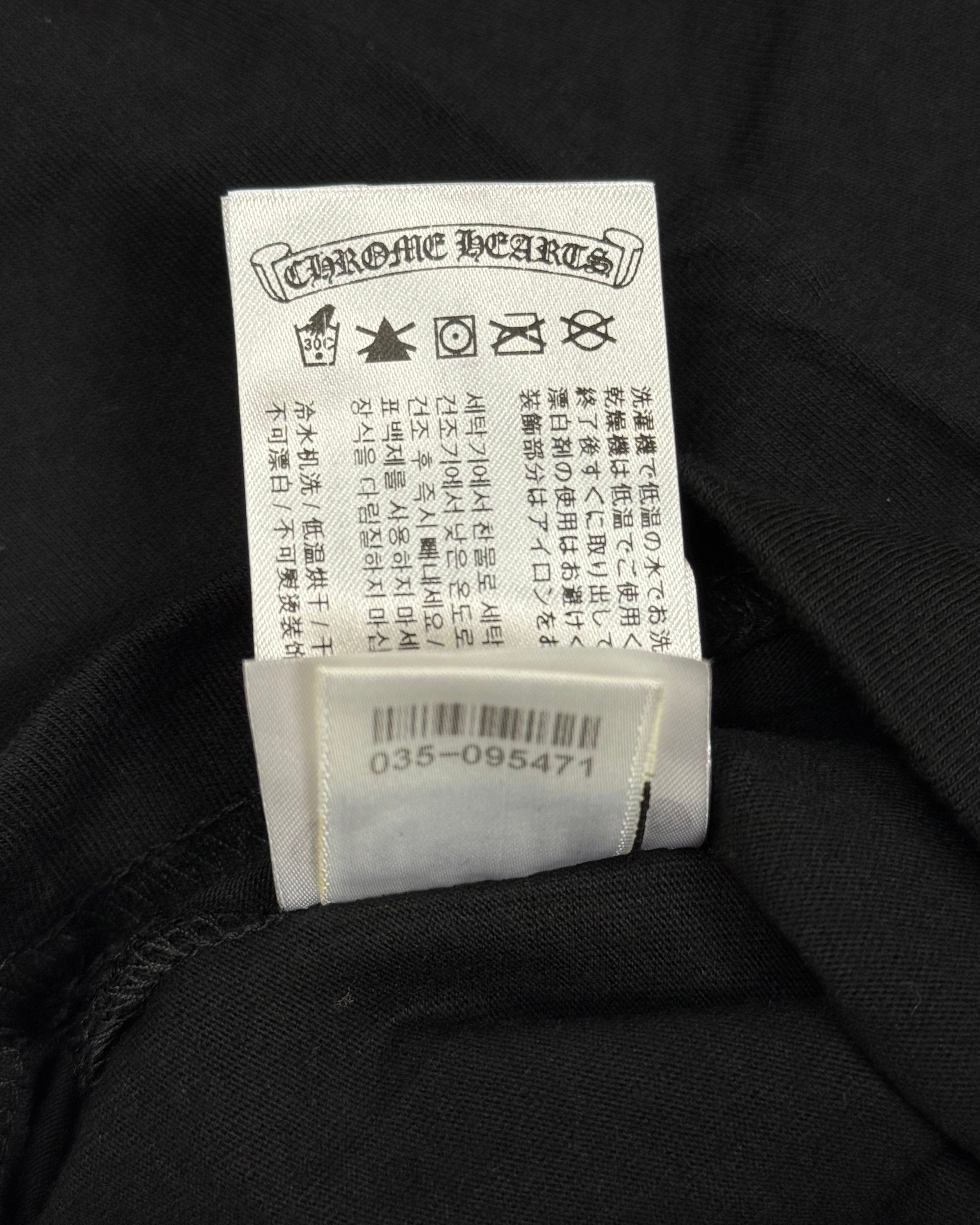 Chrome Hearts Black White Neck Logo Longsleeve