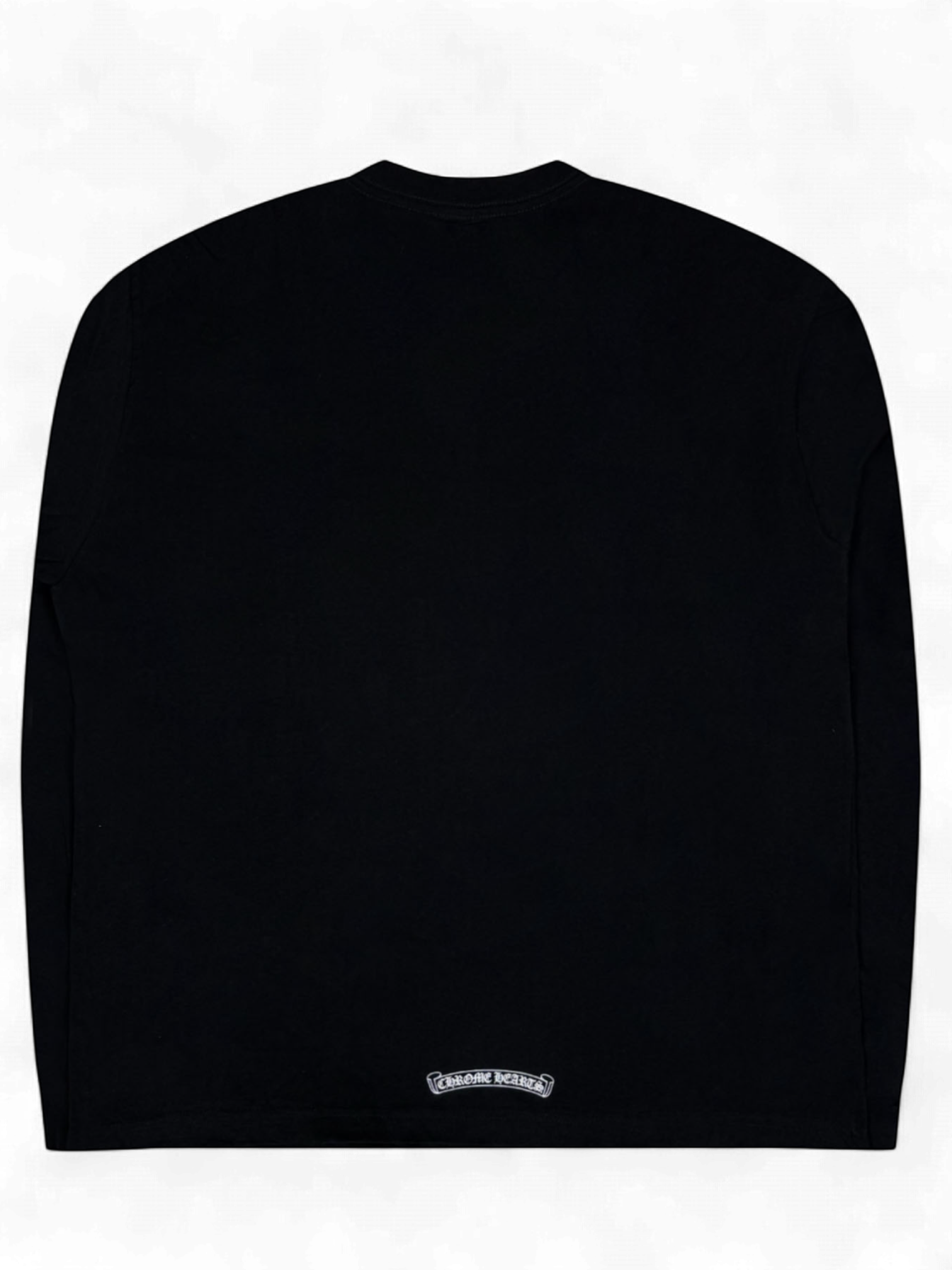 Chrome Hearts Black White Neck Logo Longsleeve