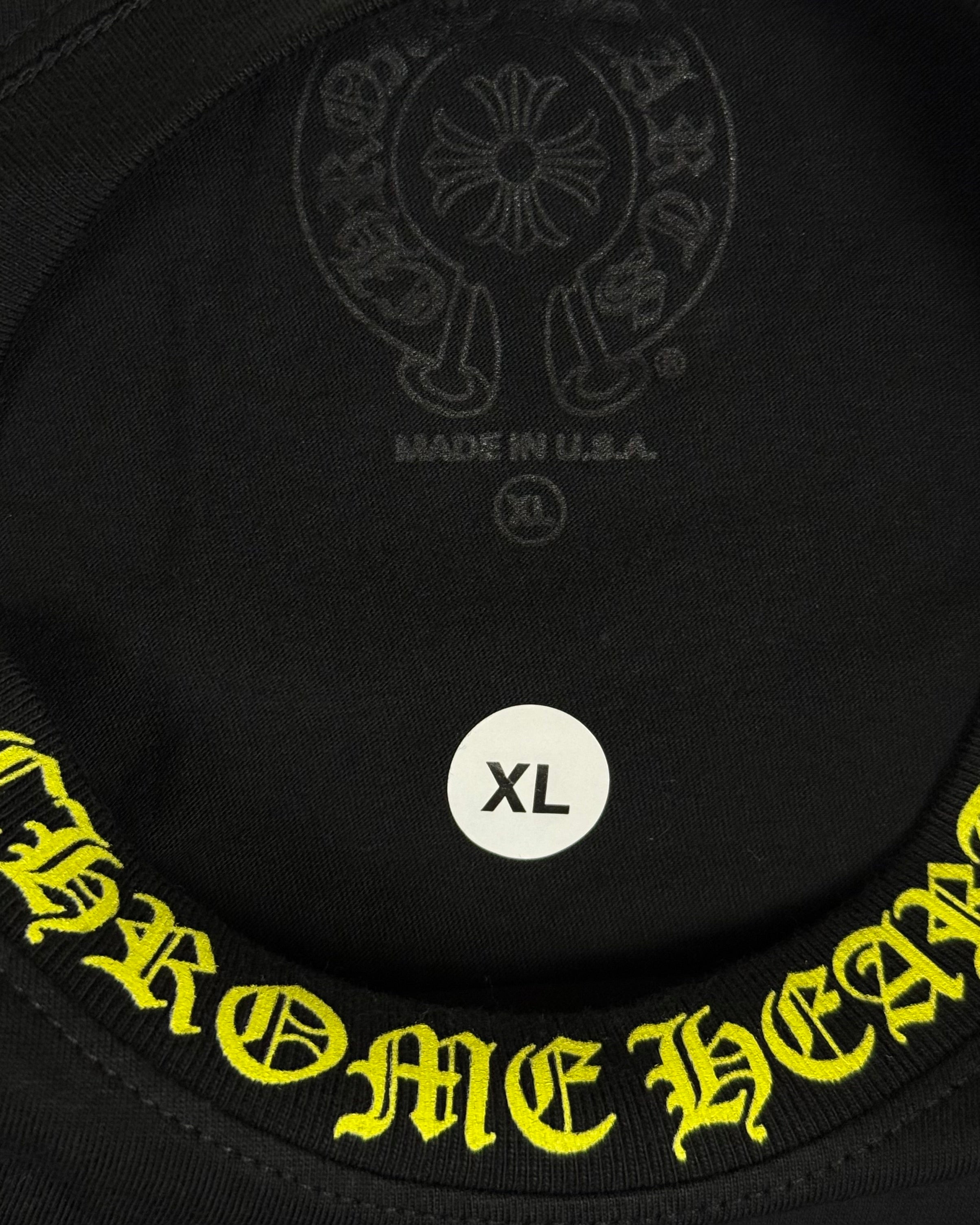 Chrome Hearts Black Yellow Neck Logo Longsleeve