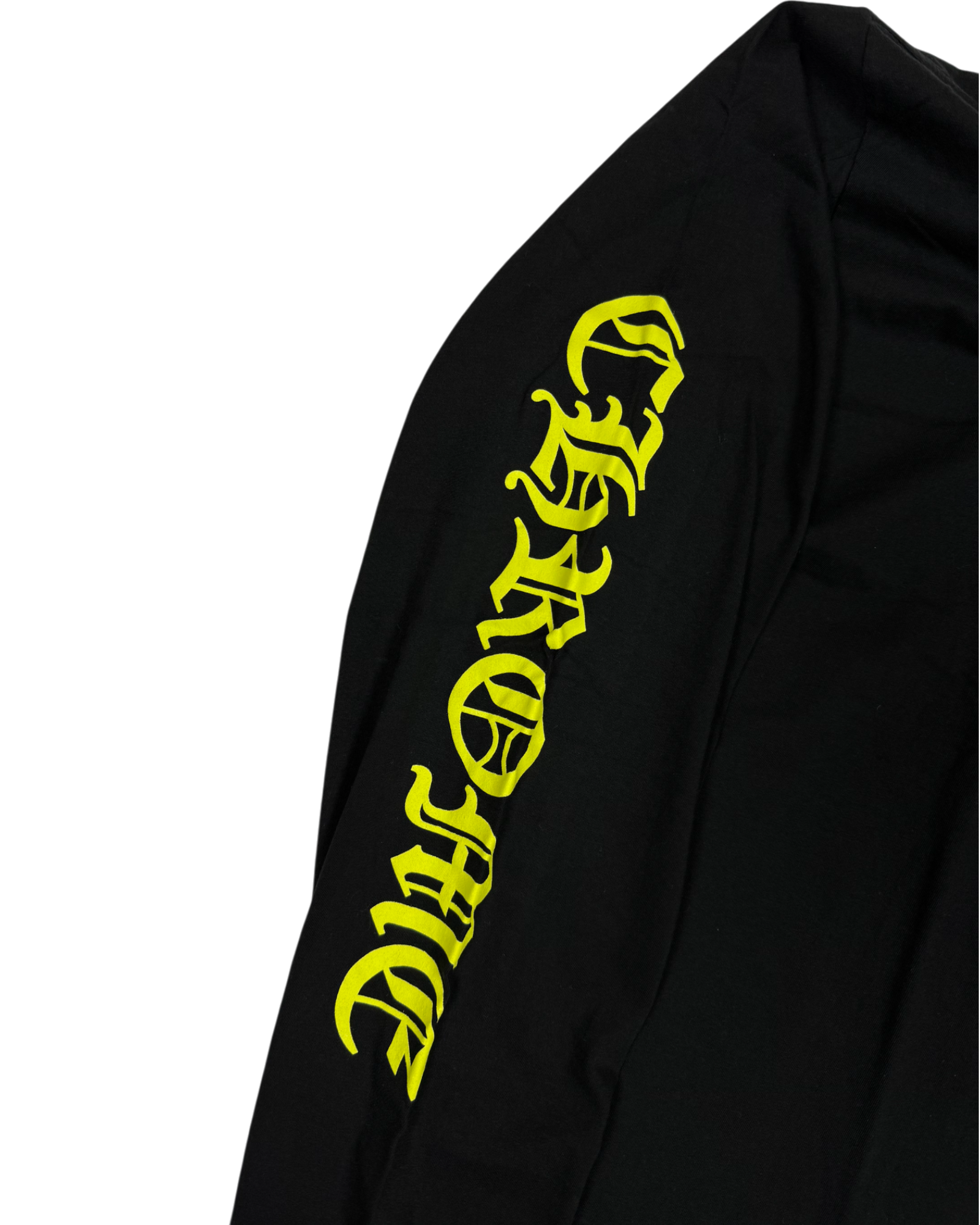 Chrome Hearts Black Yellow Neck Logo Longsleeve