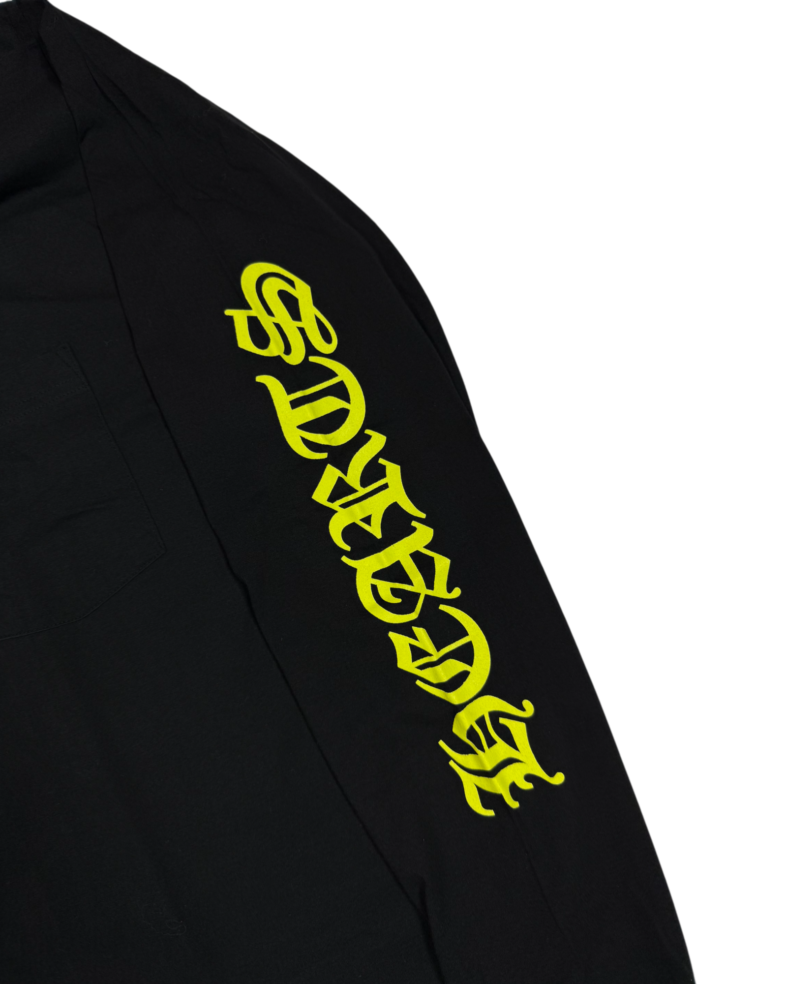 Chrome Hearts Black Yellow Neck Logo Longsleeve