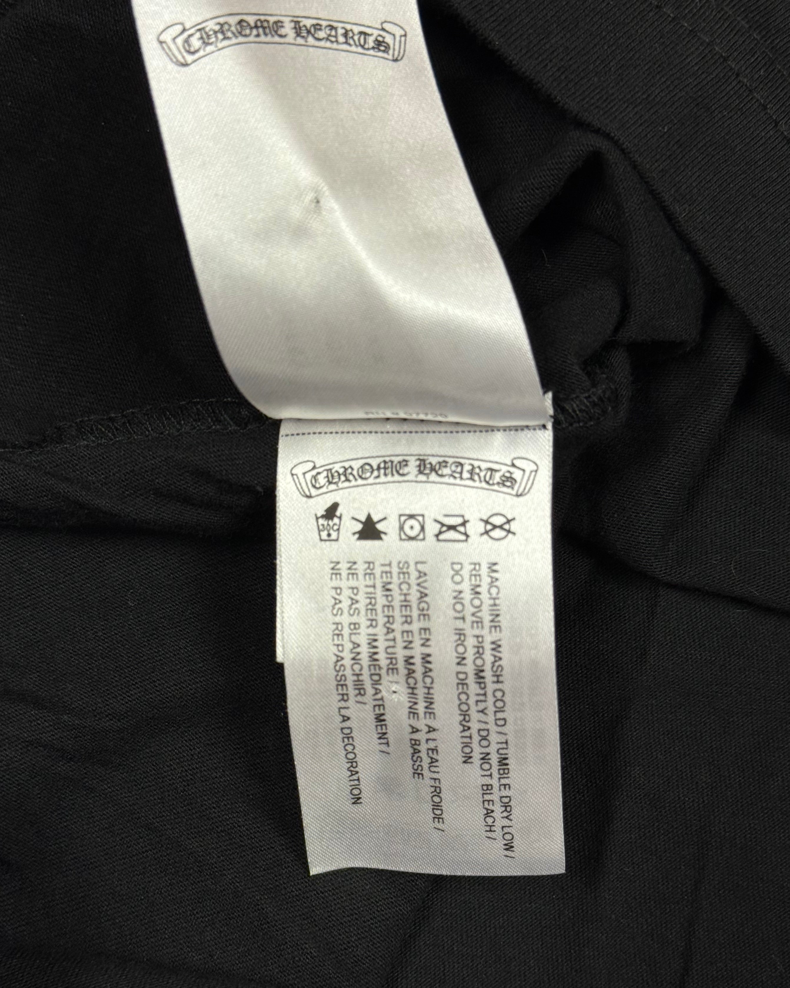 Chrome Hearts Black Yellow Neck Logo Longsleeve