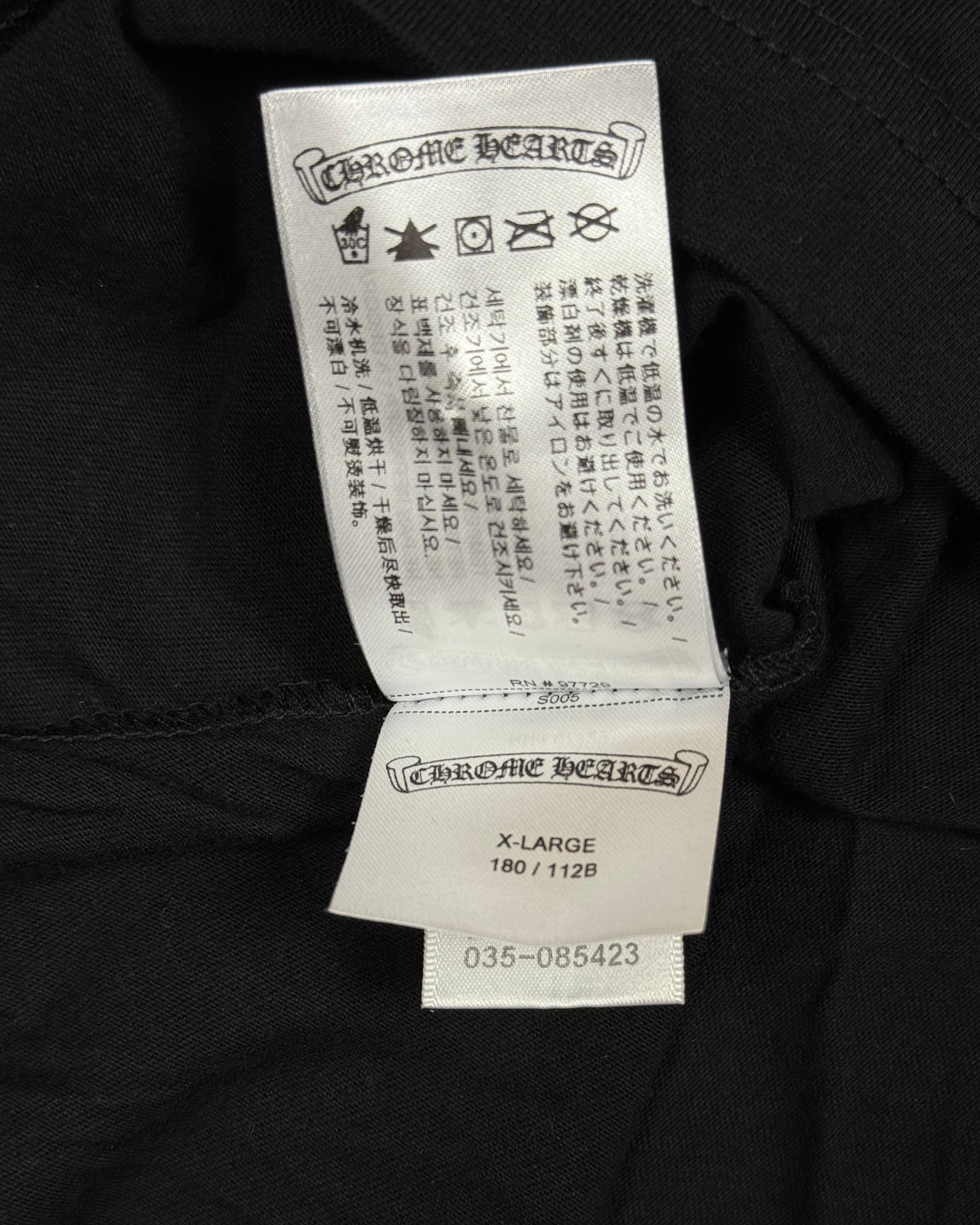 Chrome Hearts Black Yellow Neck Logo Longsleeve