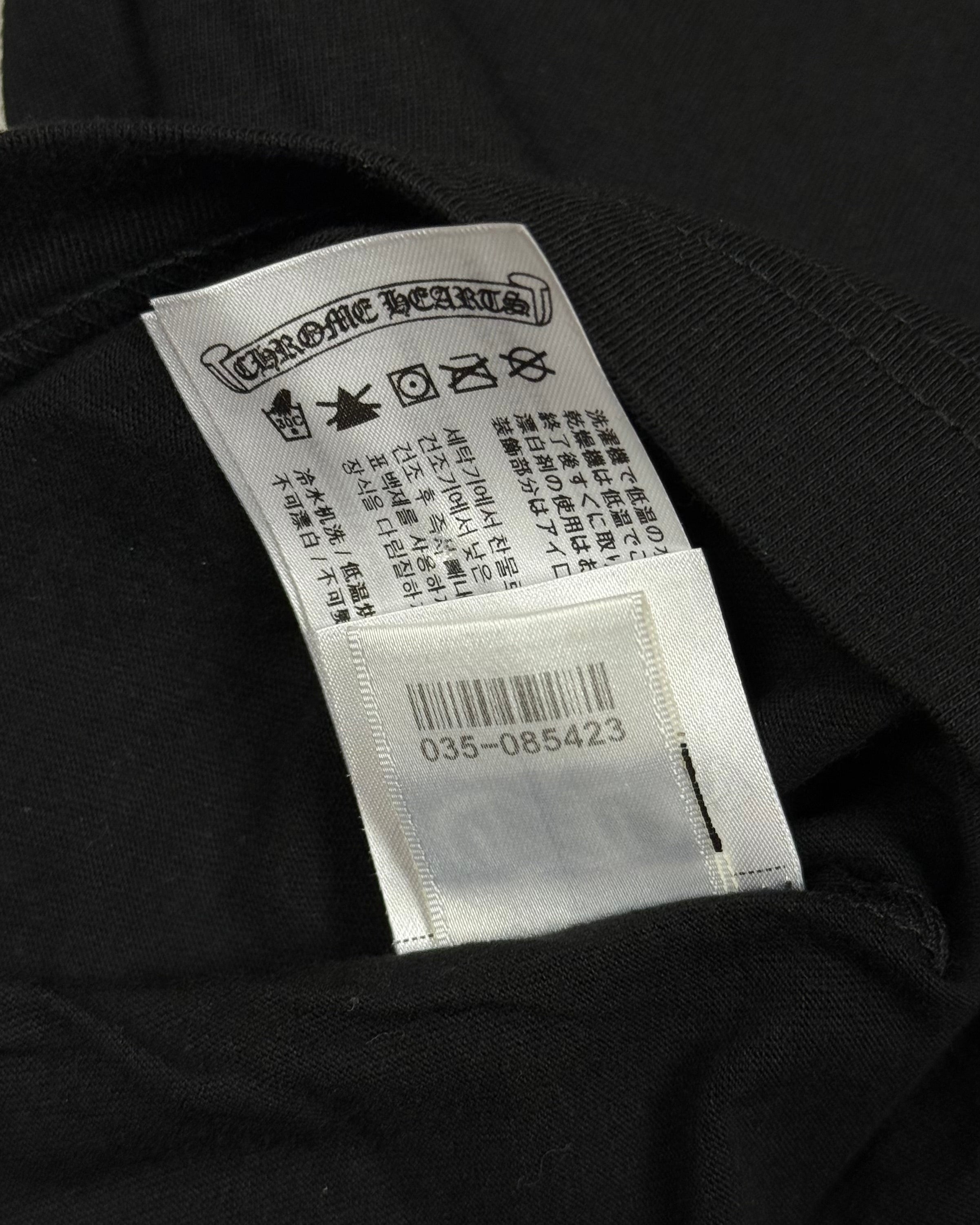 Chrome Hearts Black Yellow Neck Logo Longsleeve