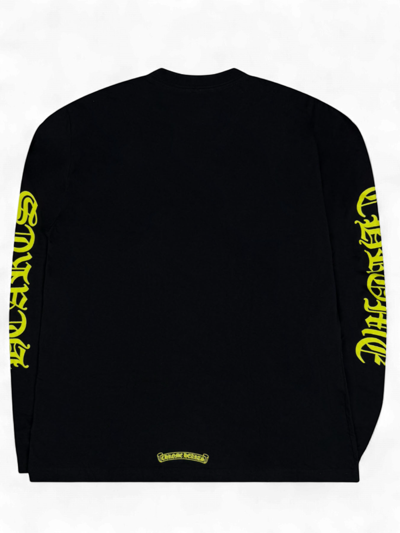 Chrome Hearts Black Yellow Neck Logo Longsleeve