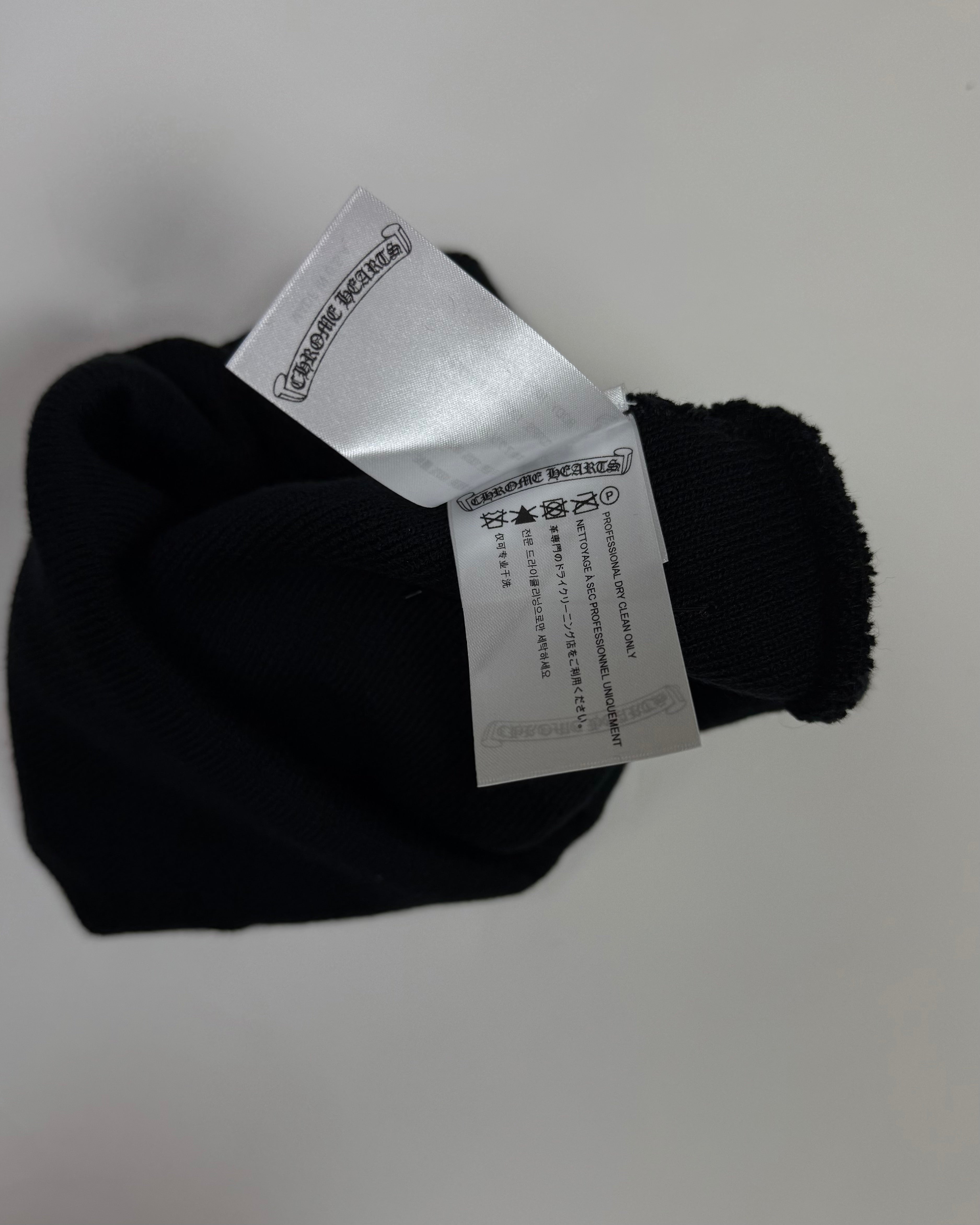 Chrome Hearts Black Spellout Beanie