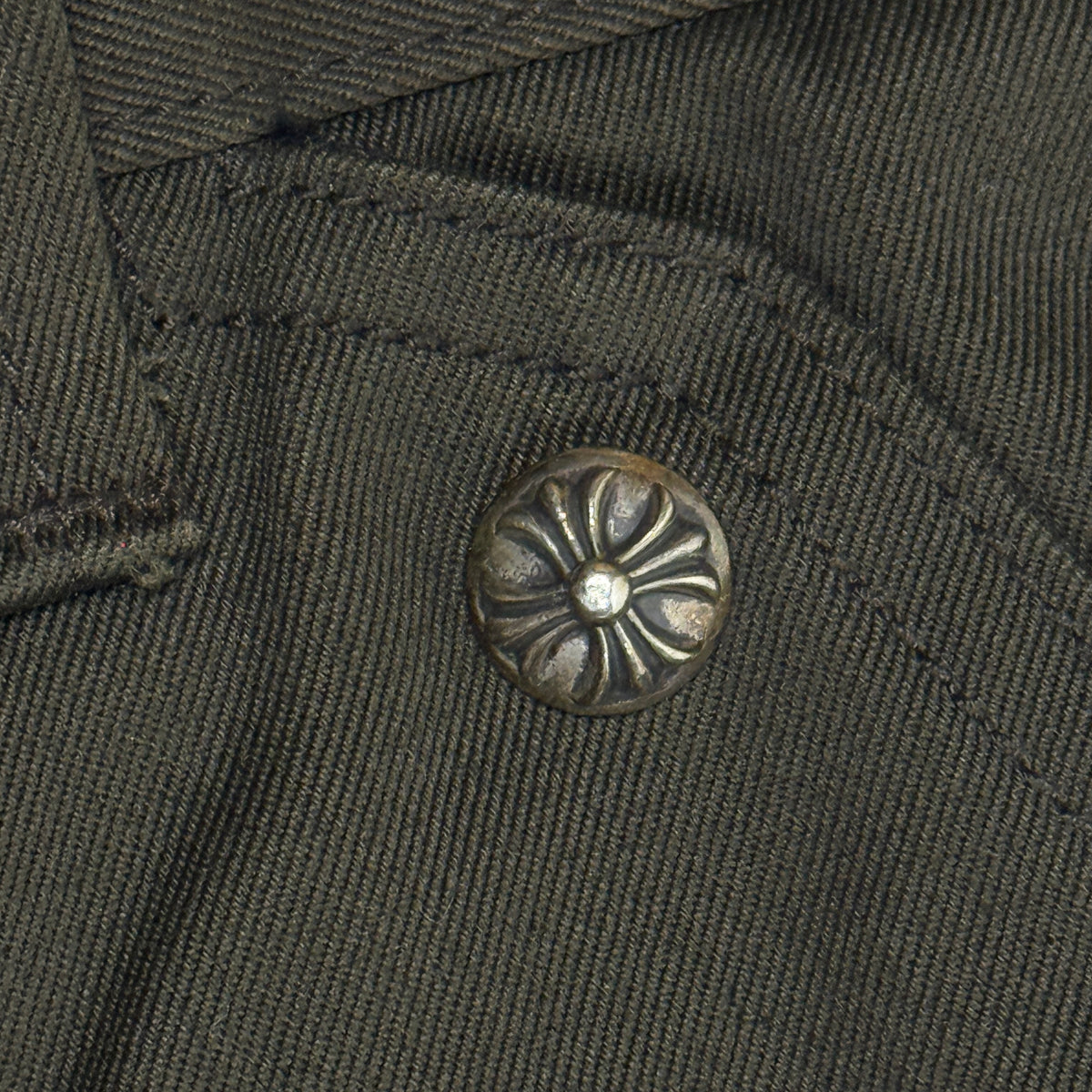 Chrome Hearts Brown Orange Cross Patch Carpenters Pants