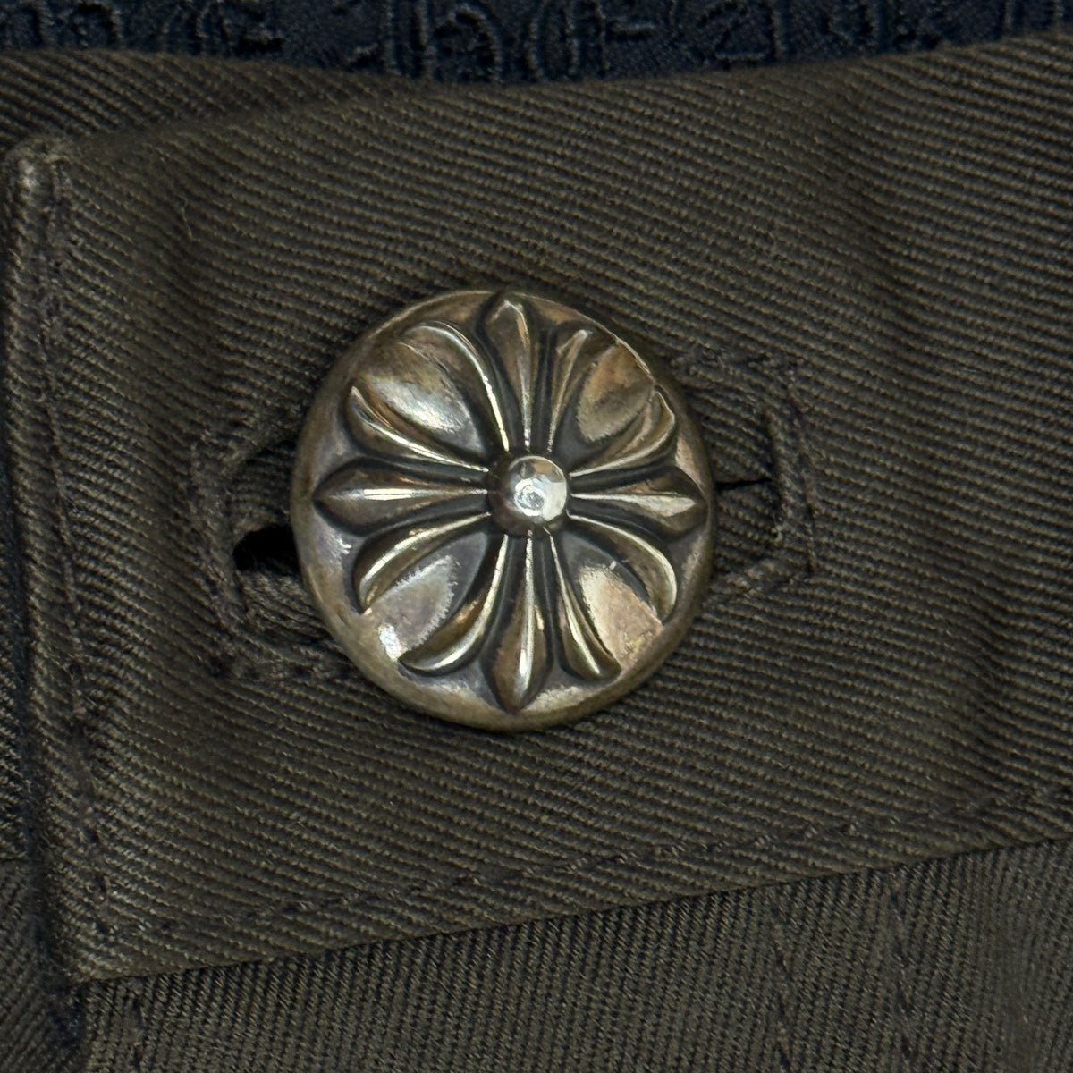 Chrome Hearts Brown Orange Cross Patch Carpenters Pants