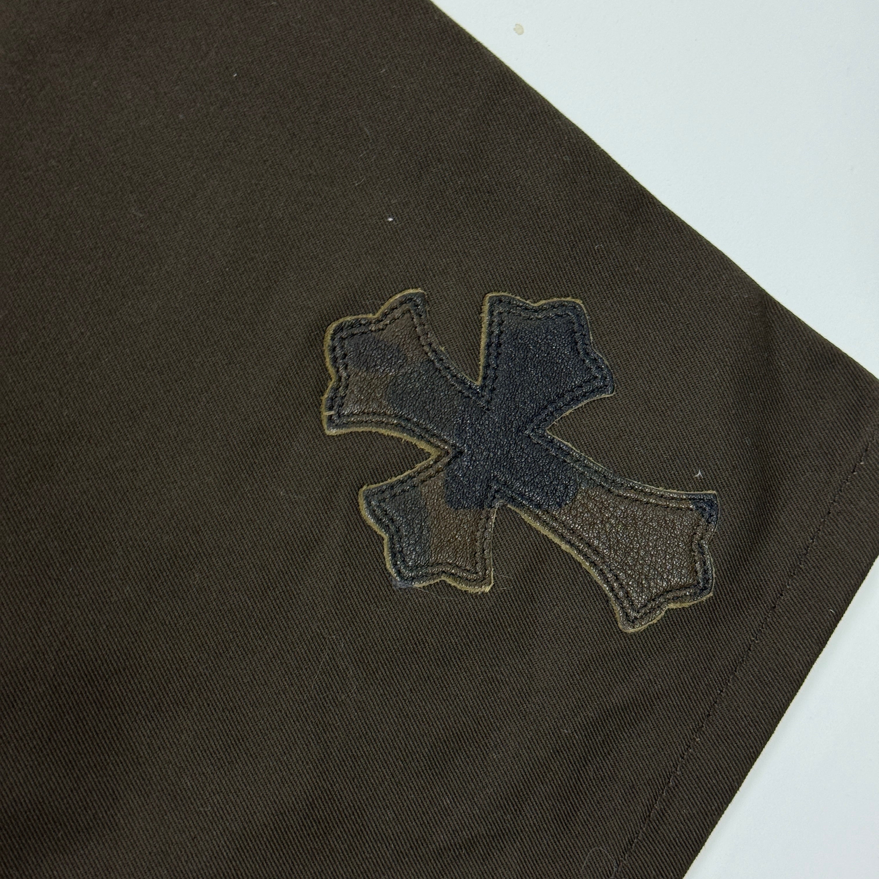 Chrome Hearts Brown Orange Cross Patch Carpenters Pants