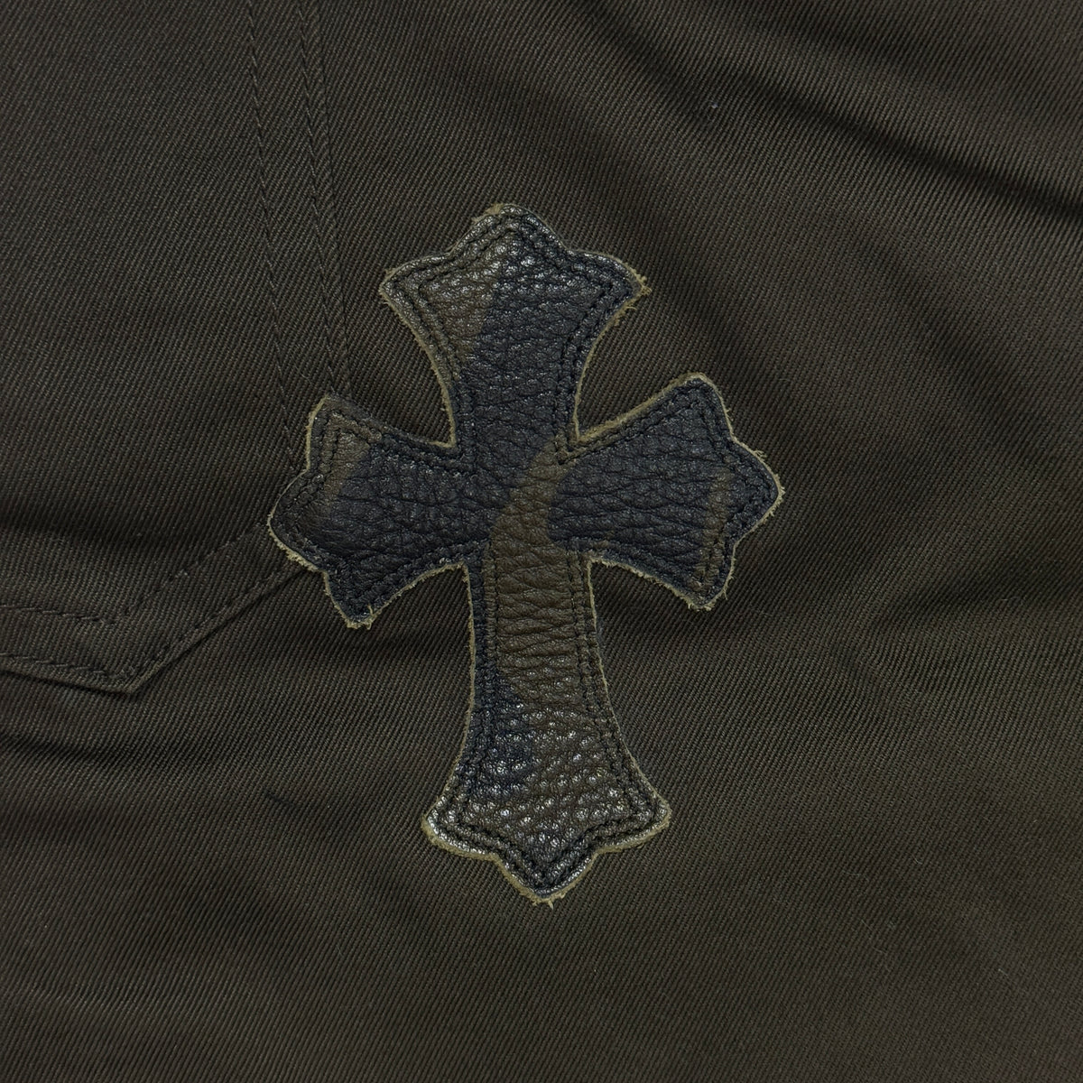 Chrome Hearts Brown Orange Cross Patch Carpenters Pants