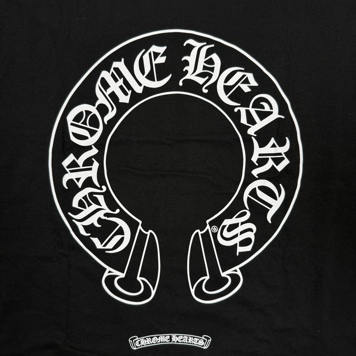 Chrome Hearts Black Floral Horseshoe Longsleeve