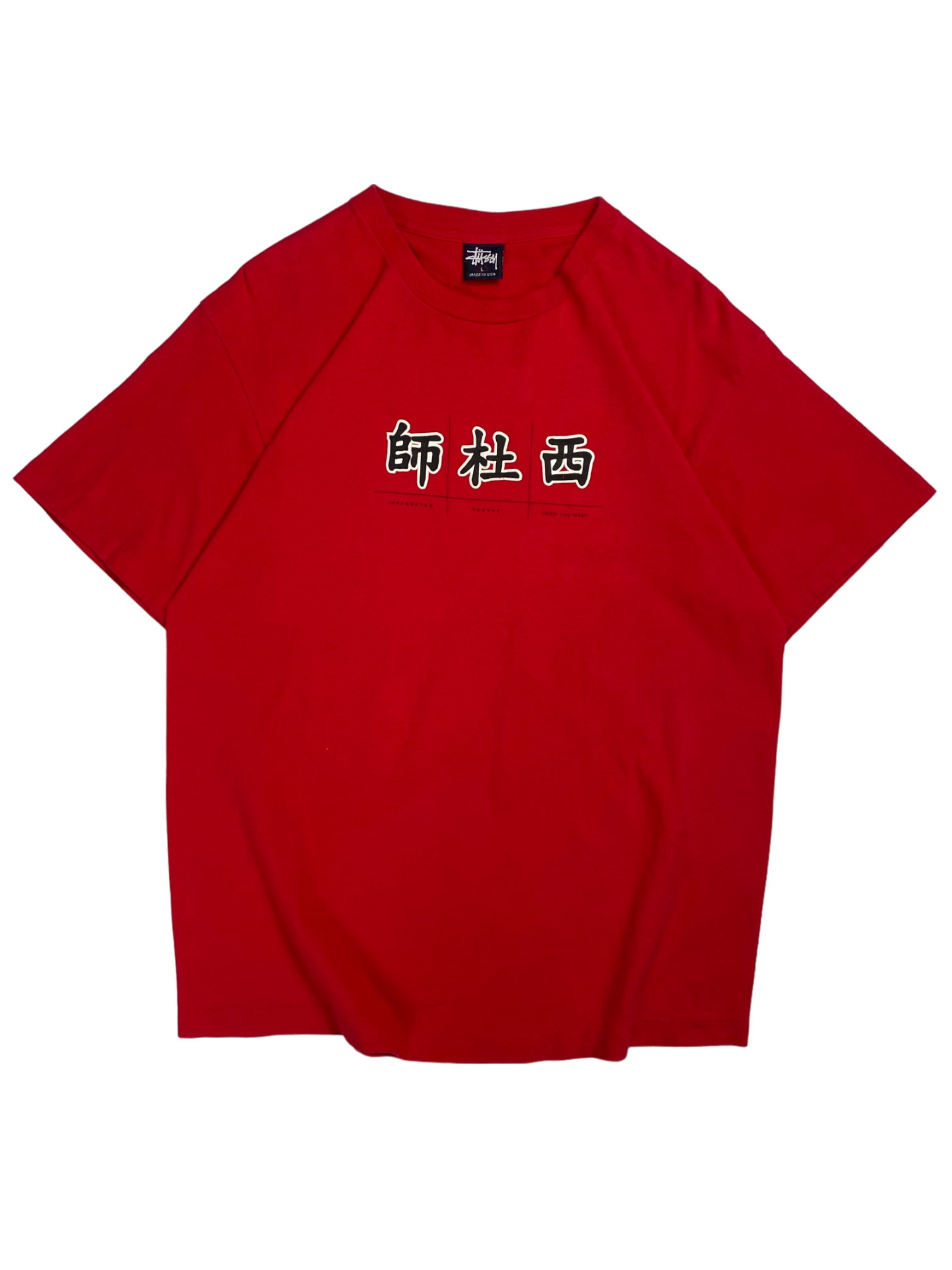 Stüssy Vintage Red Instructor From The West Tee