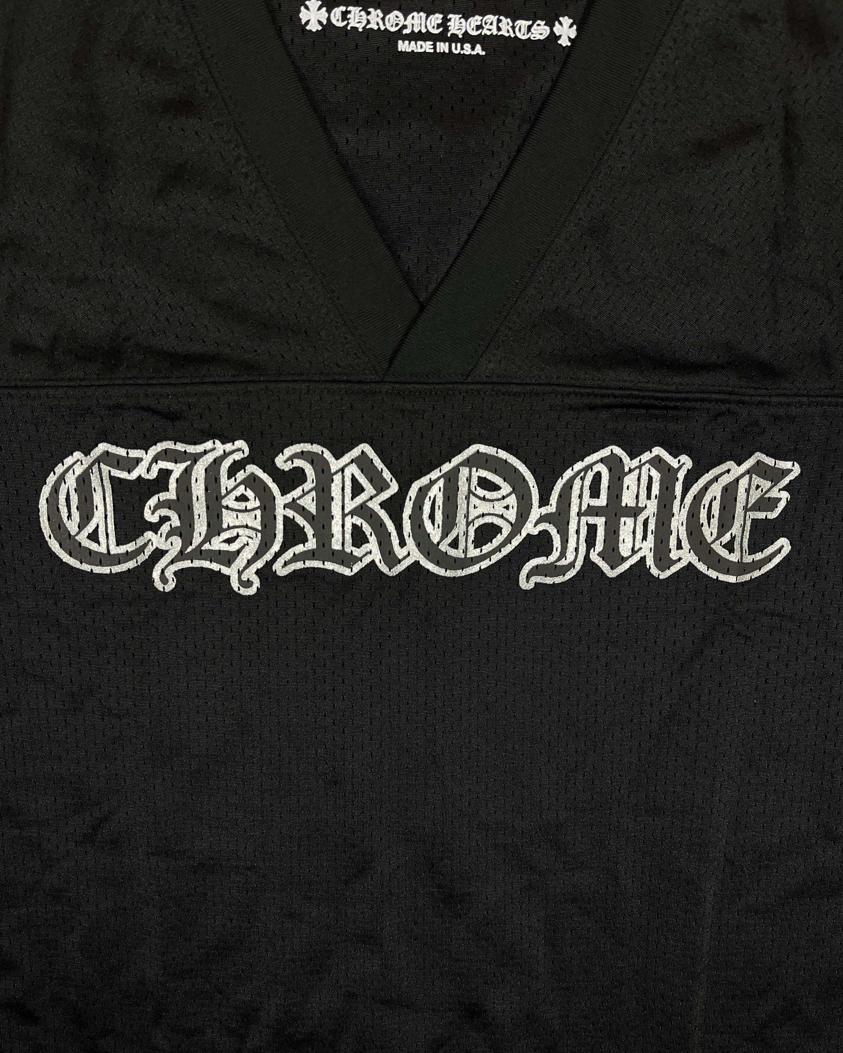 Chrome Hearts Black Mesh Stadium Football Jersey