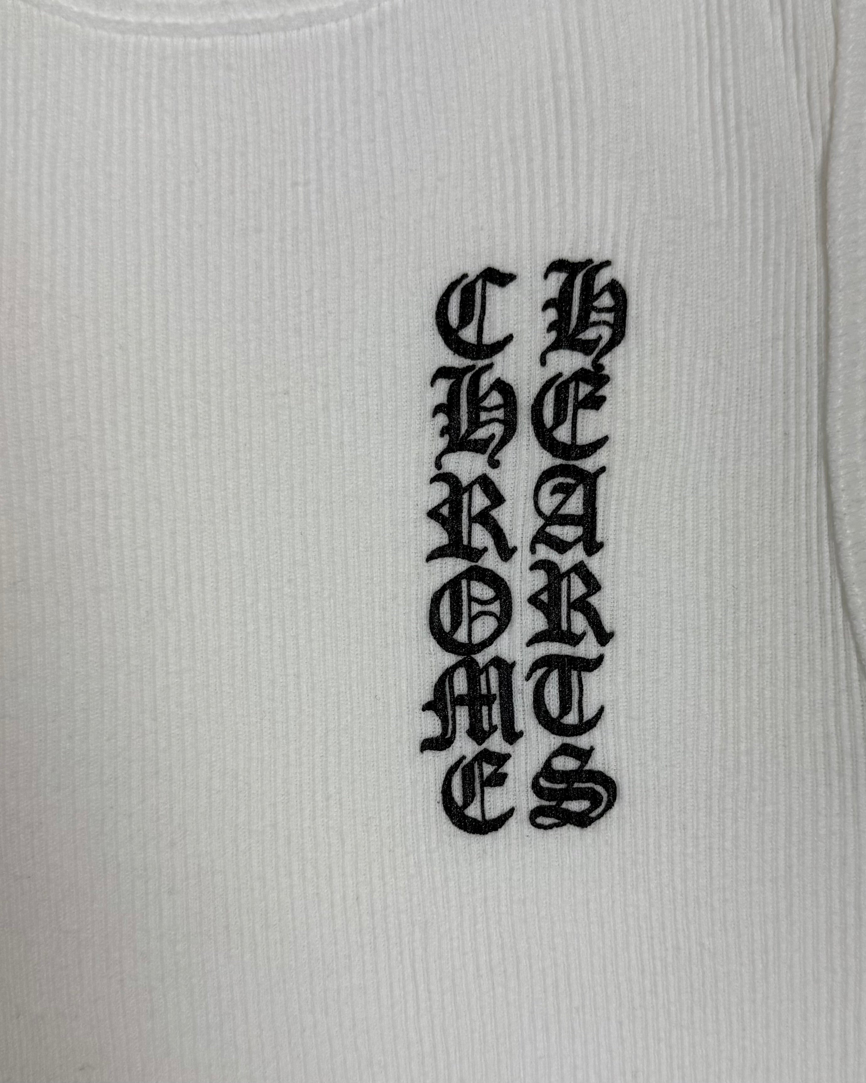 Chrome Hearts T-Bar White Tank Top