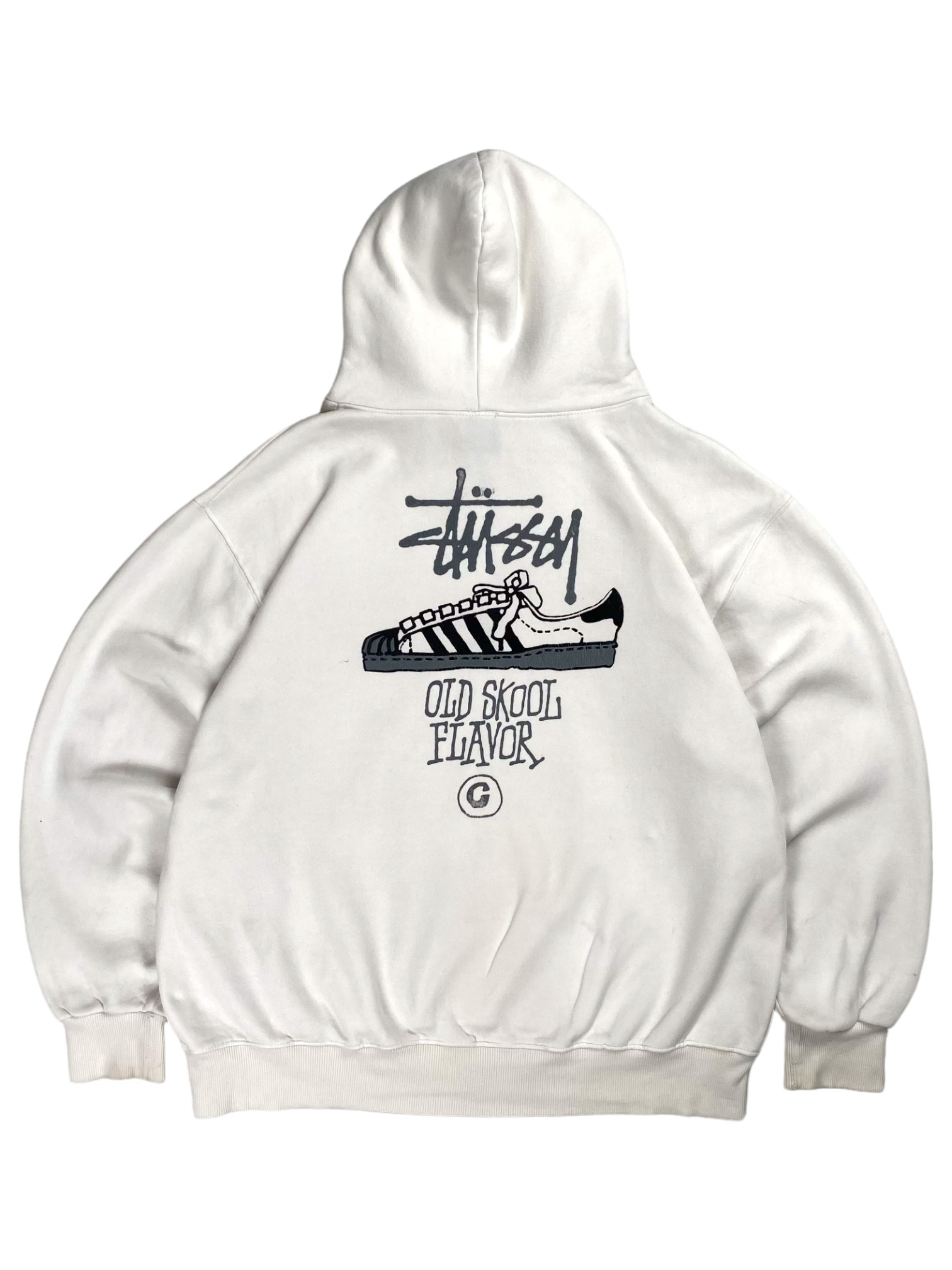 Stussy White Old Skool Flavour Hoodie