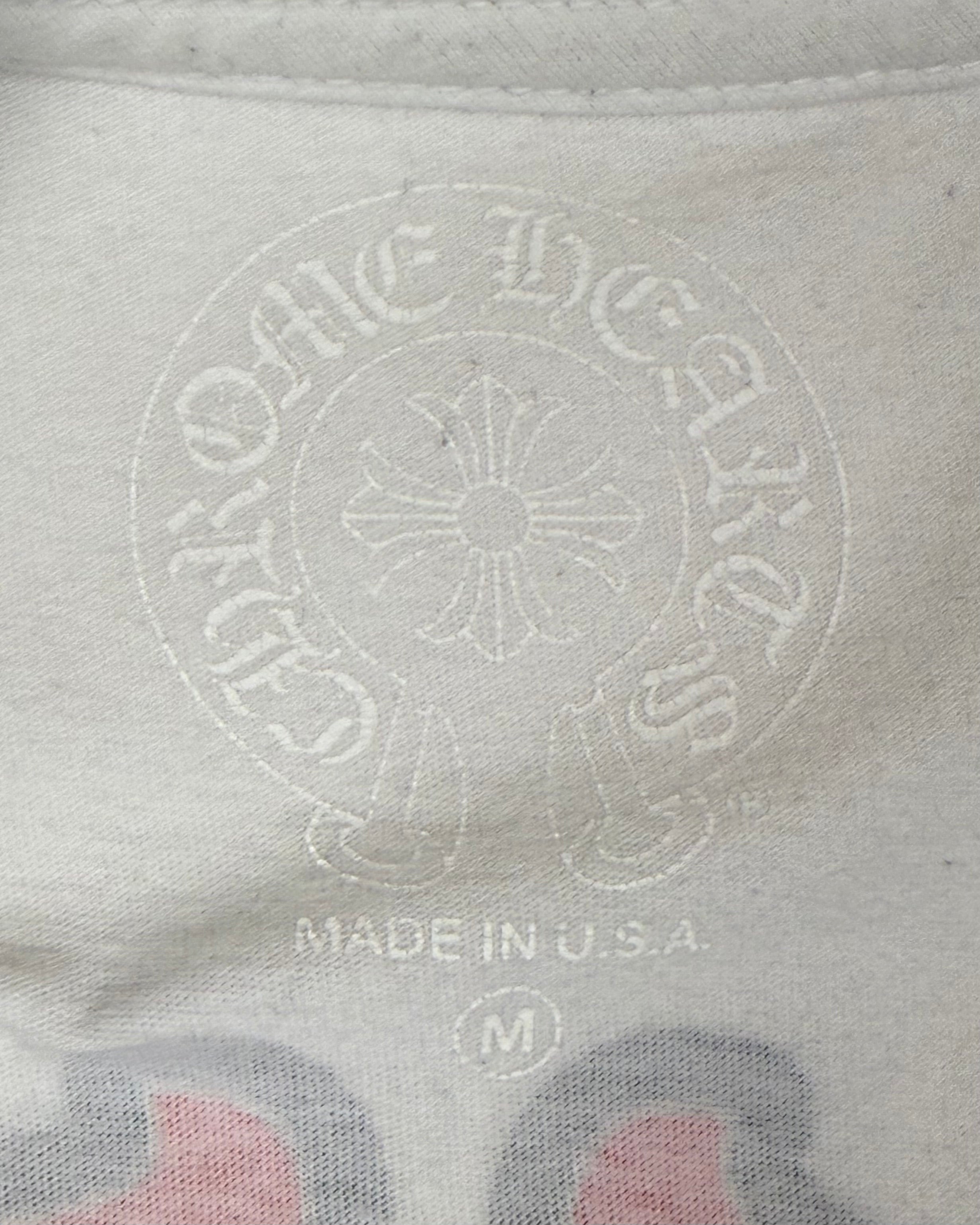 Chrome Hearts White Red Dagger Logo Tee
