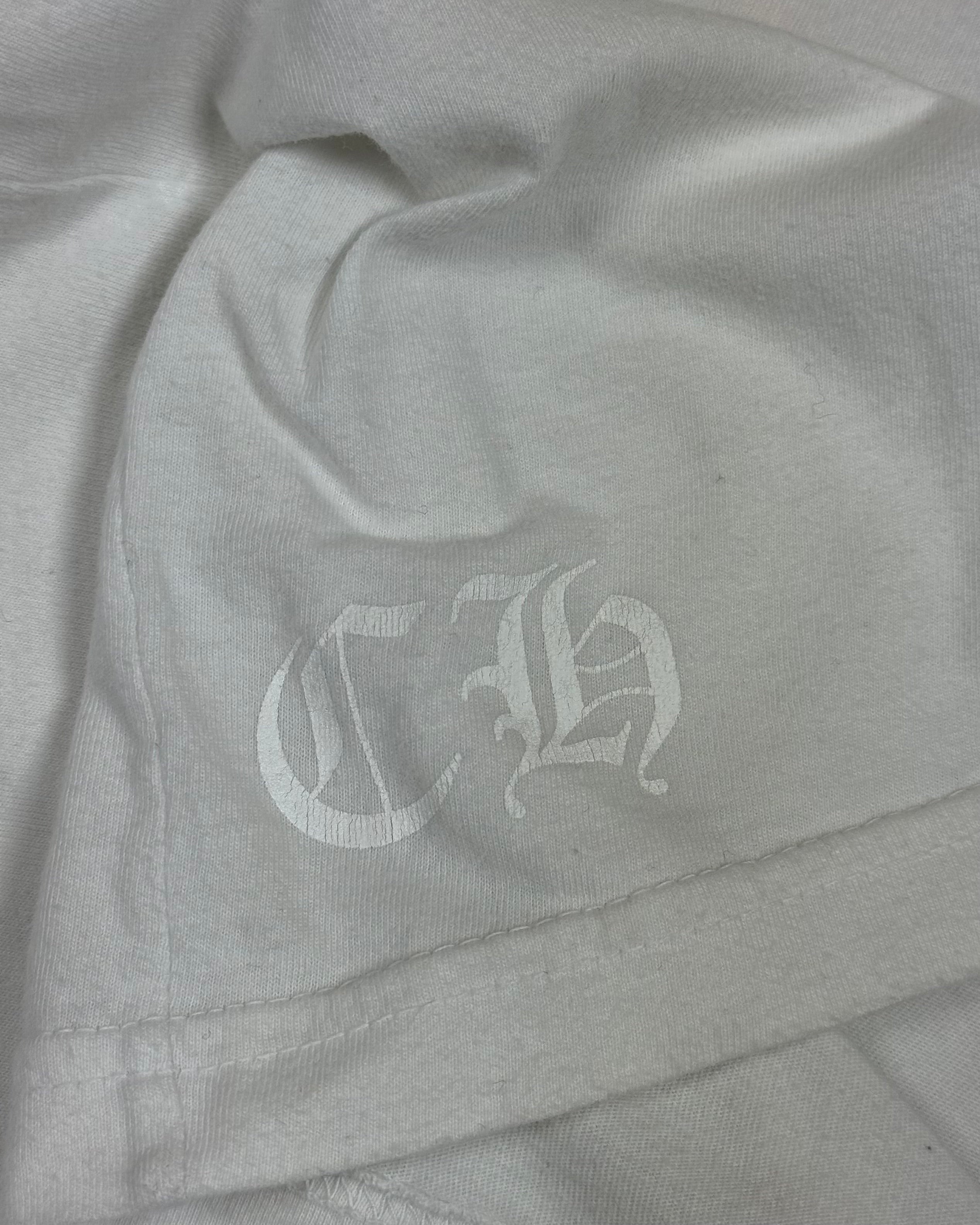 Chrome Hearts White Red Dagger Logo Tee