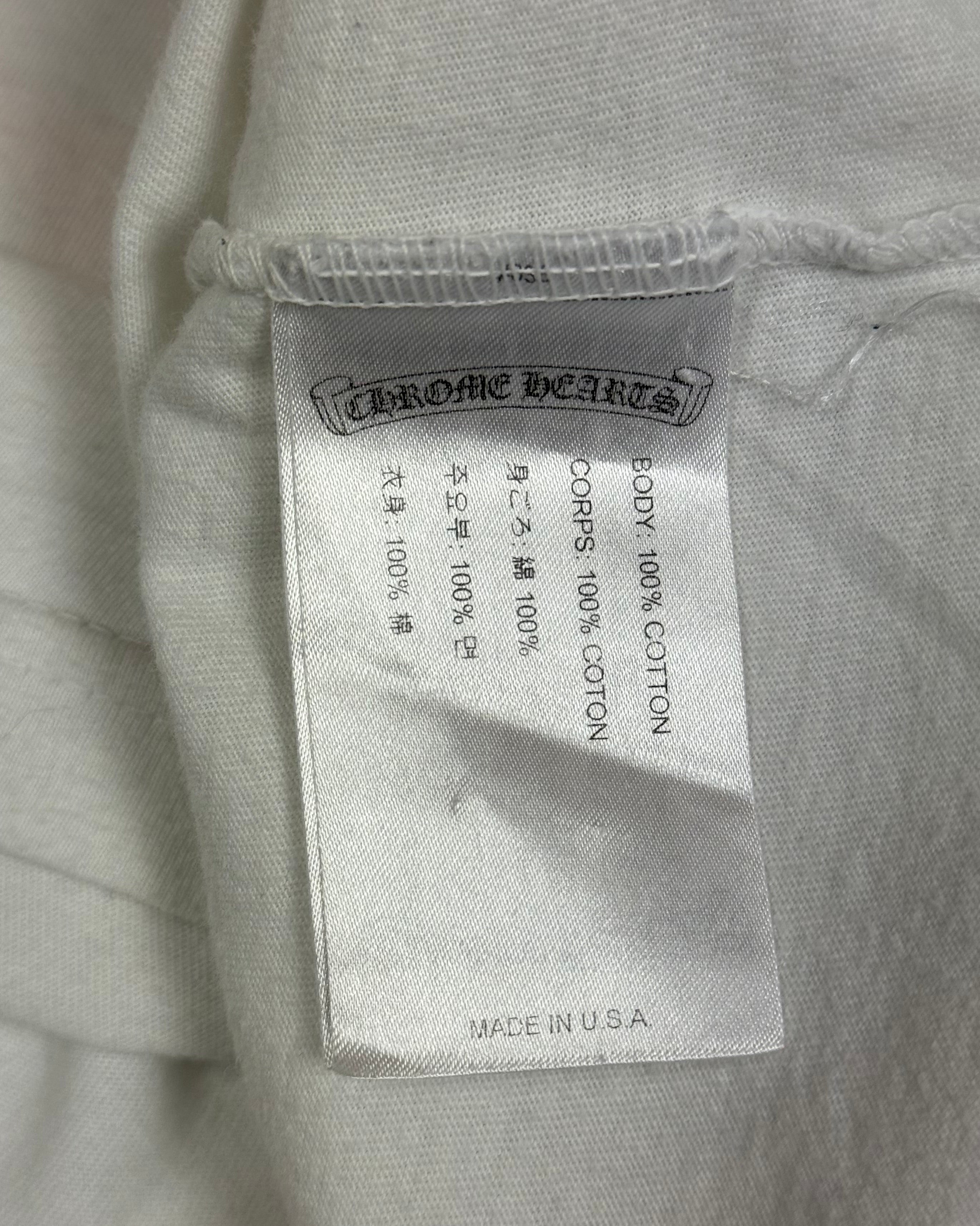 Chrome Hearts White Red Dagger Logo Tee
