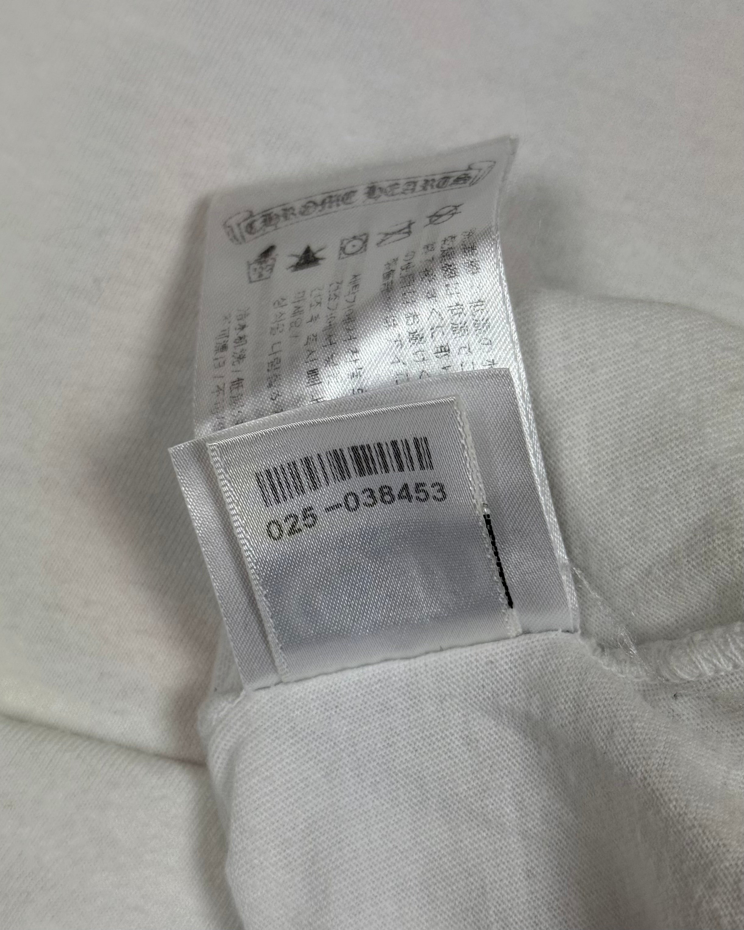 Chrome Hearts White Red Dagger Logo Tee