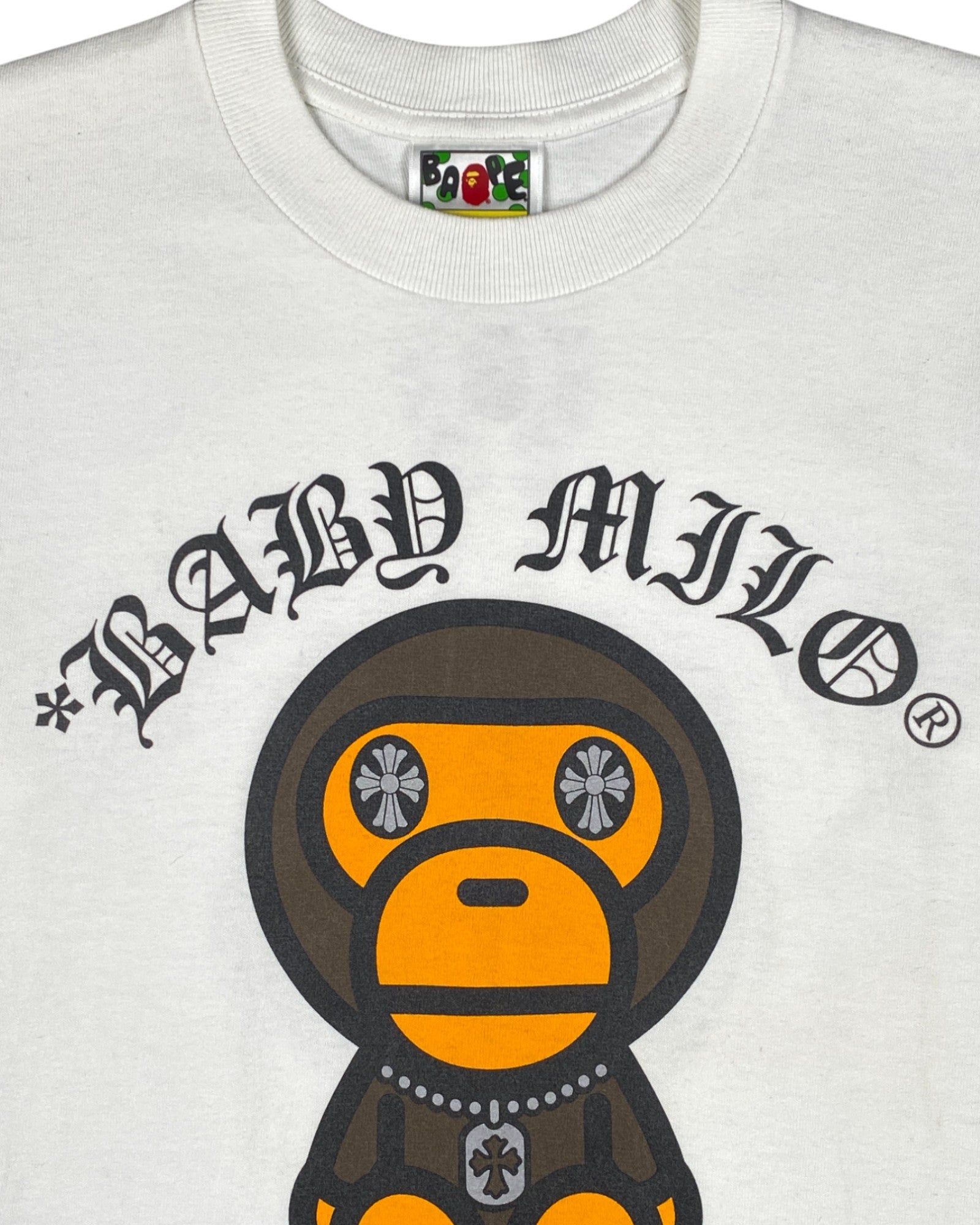 Chrome Hearts Bape Baby Milo White Tee