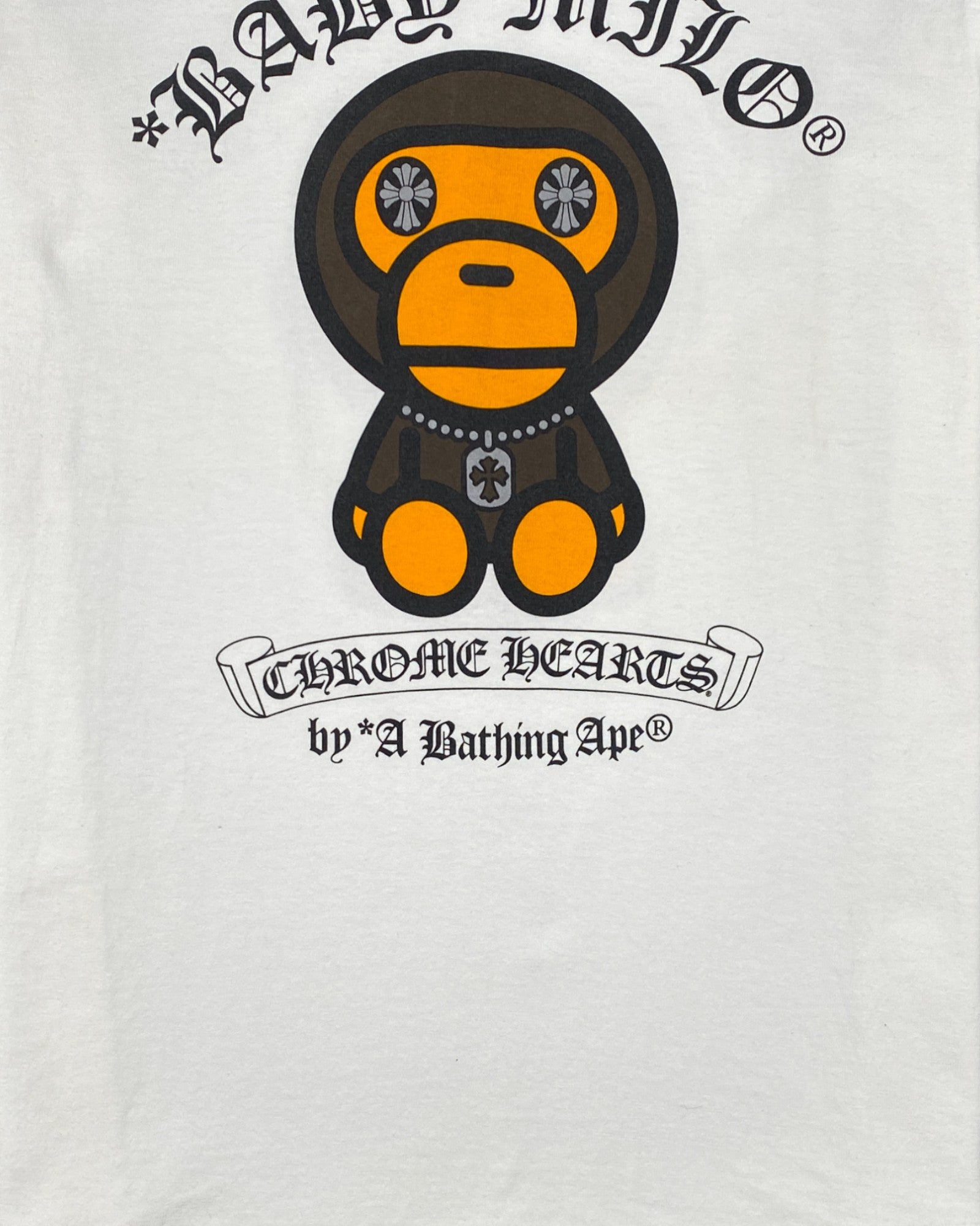 Chrome Hearts Bape Baby Milo White Tee