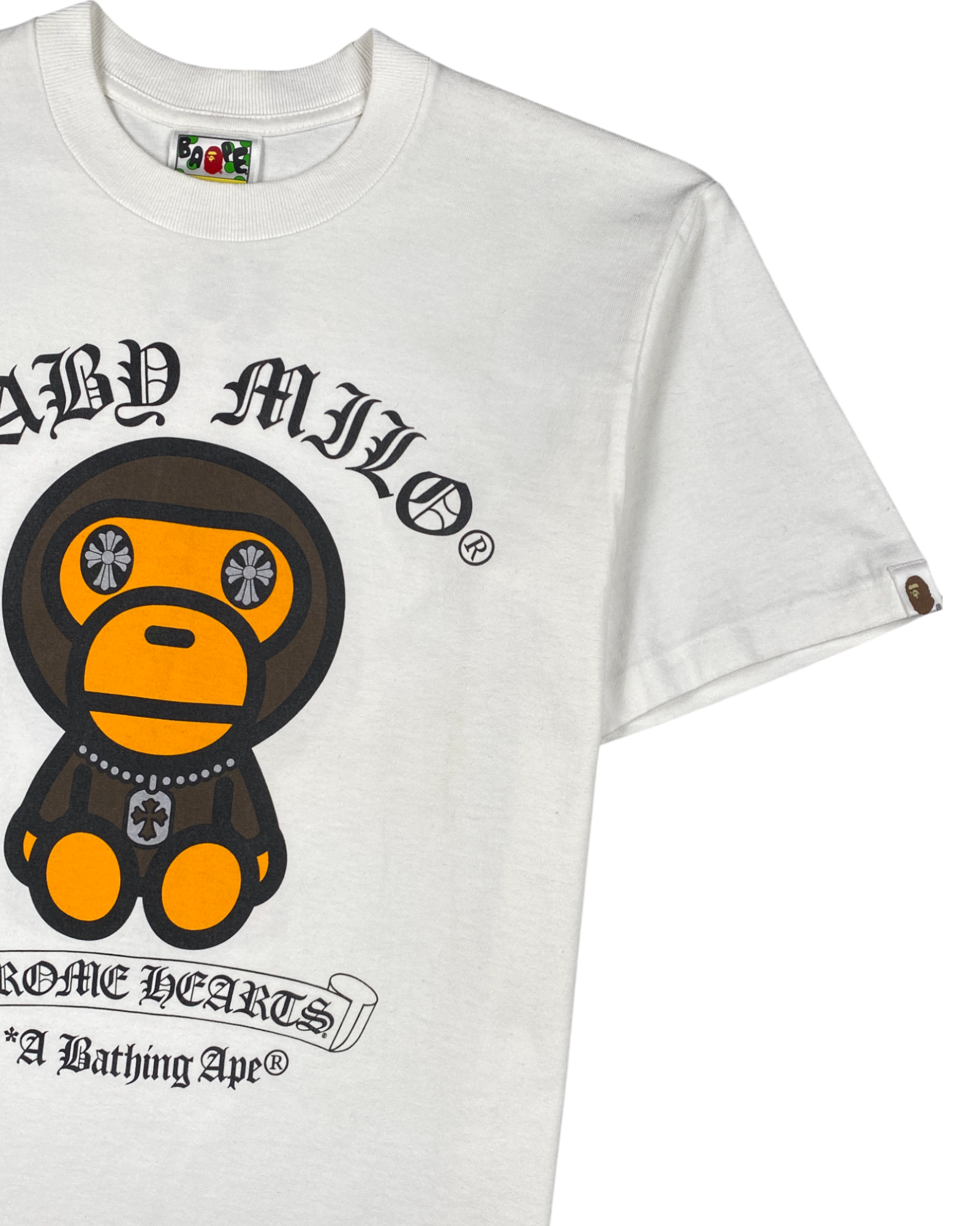 Chrome Hearts Bape Baby Milo White Tee