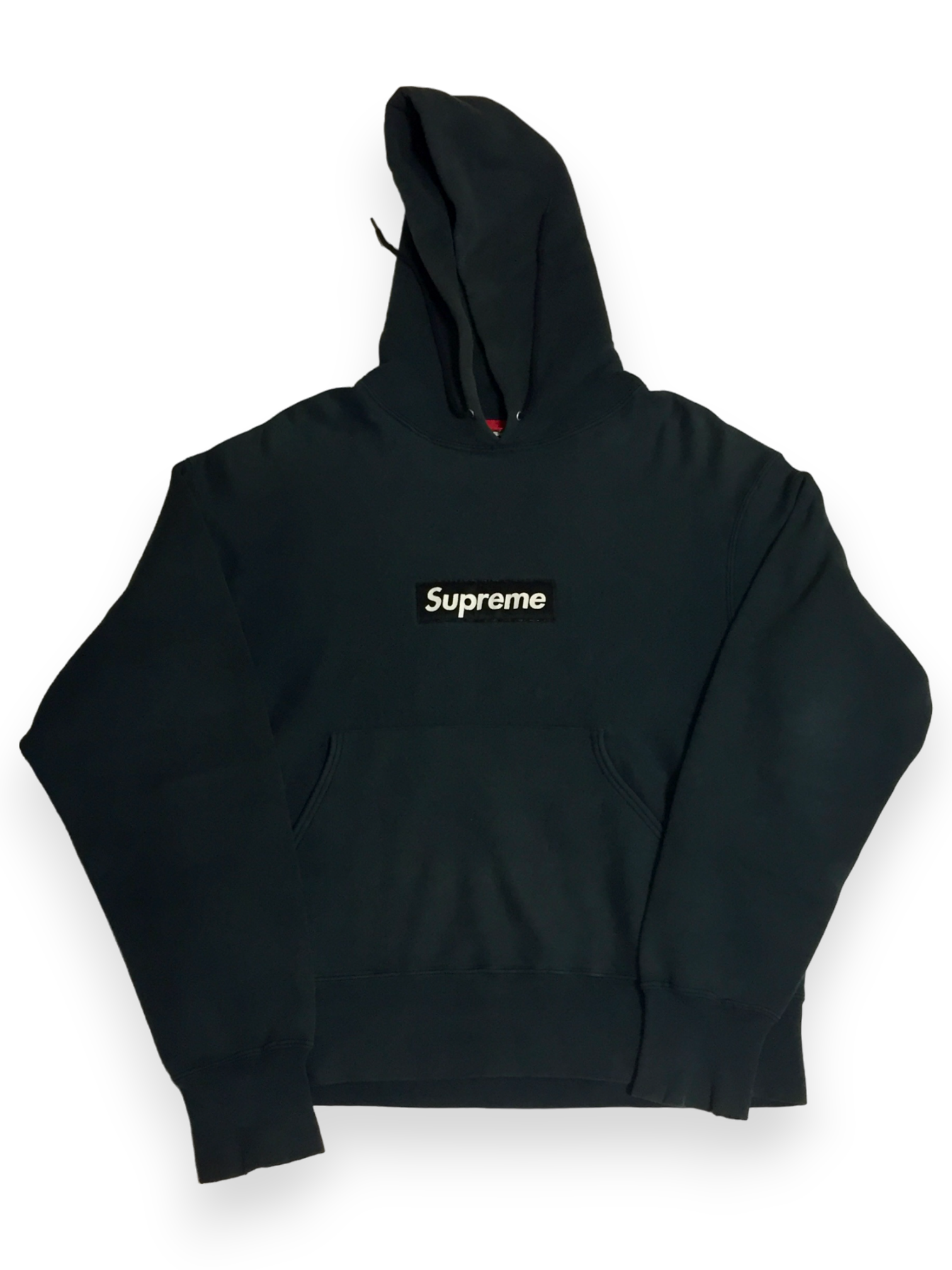 1995 Supreme Navy Nylon Box Logo Hoodie