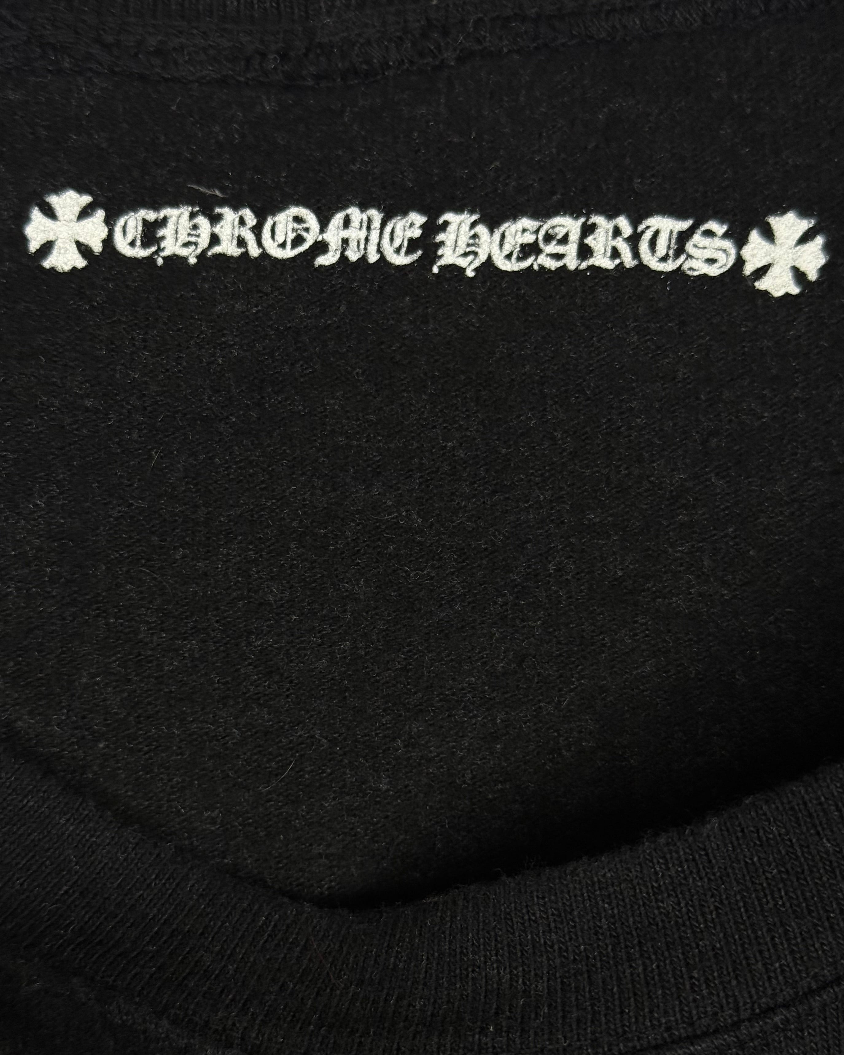 Chrome Hearts Black Horseshoe Logo Crewneck