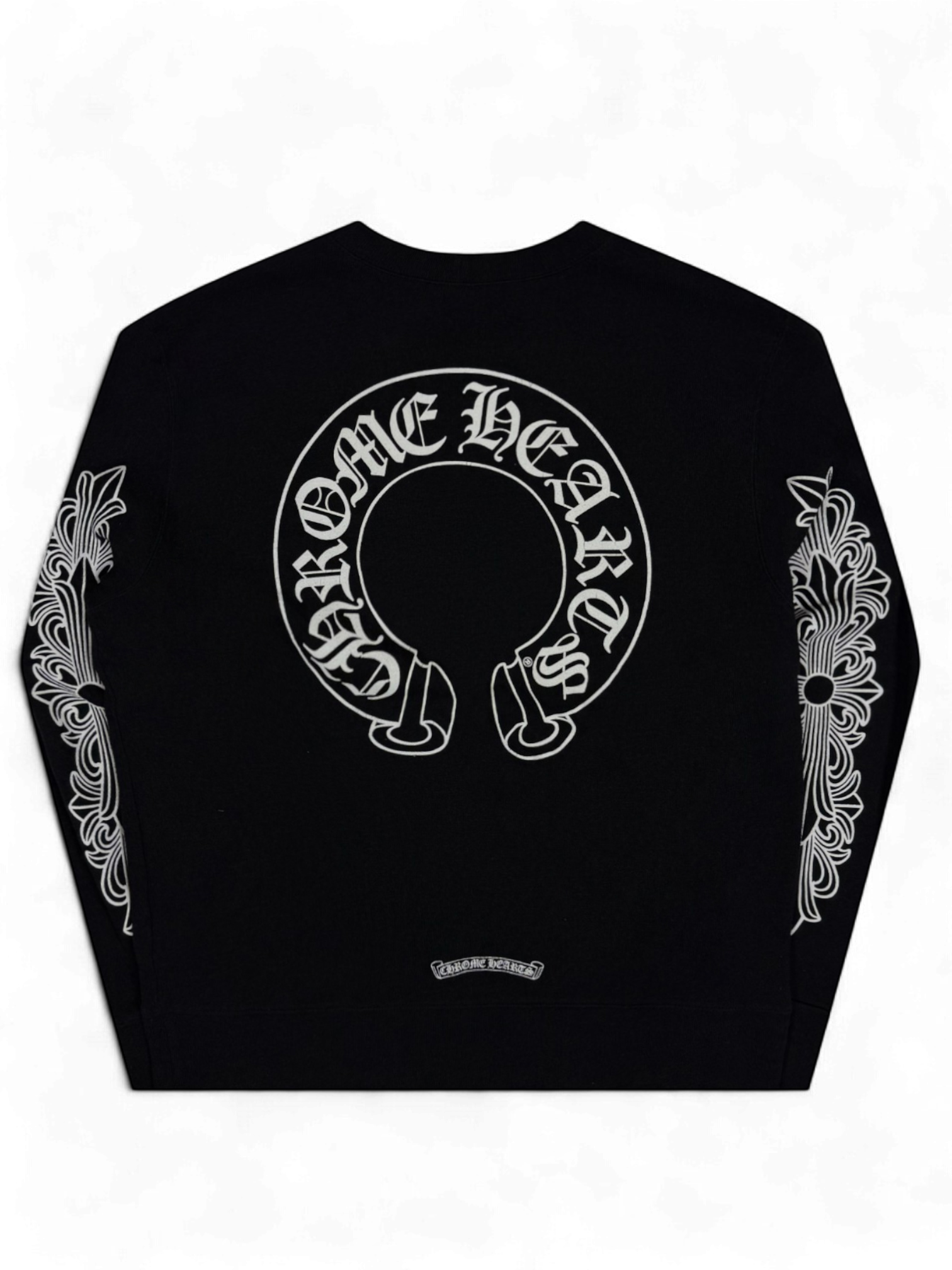 Chrome Hearts Black Horseshoe Logo Crewneck