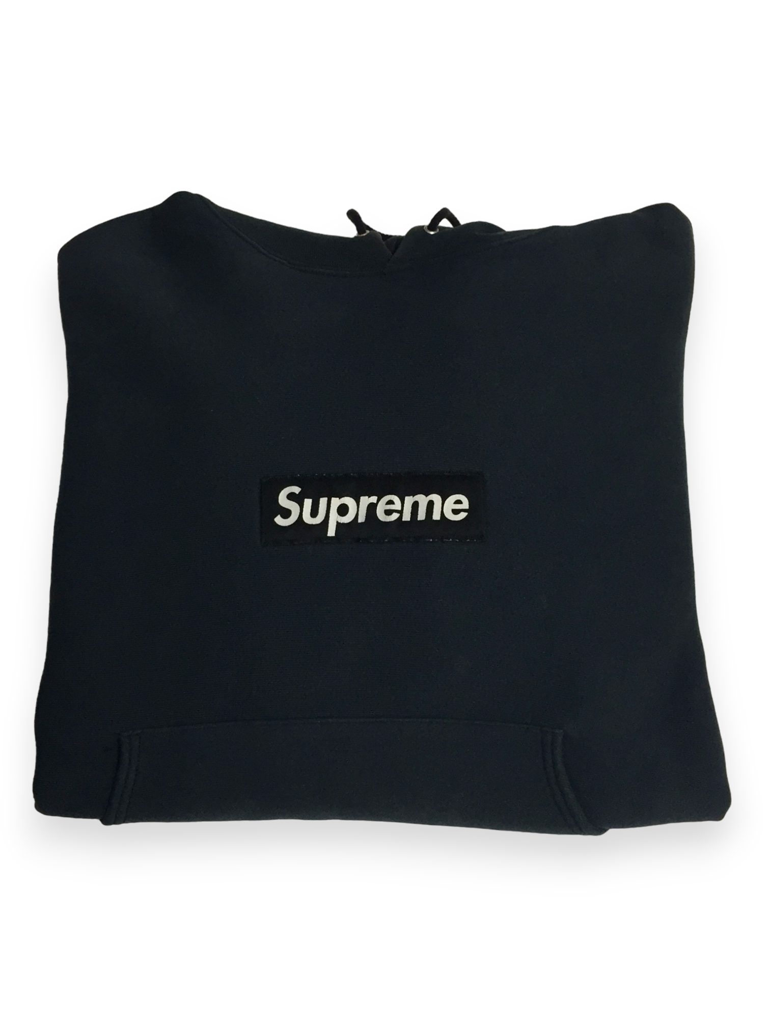 1995 Supreme Navy Nylon Box Logo Hoodie