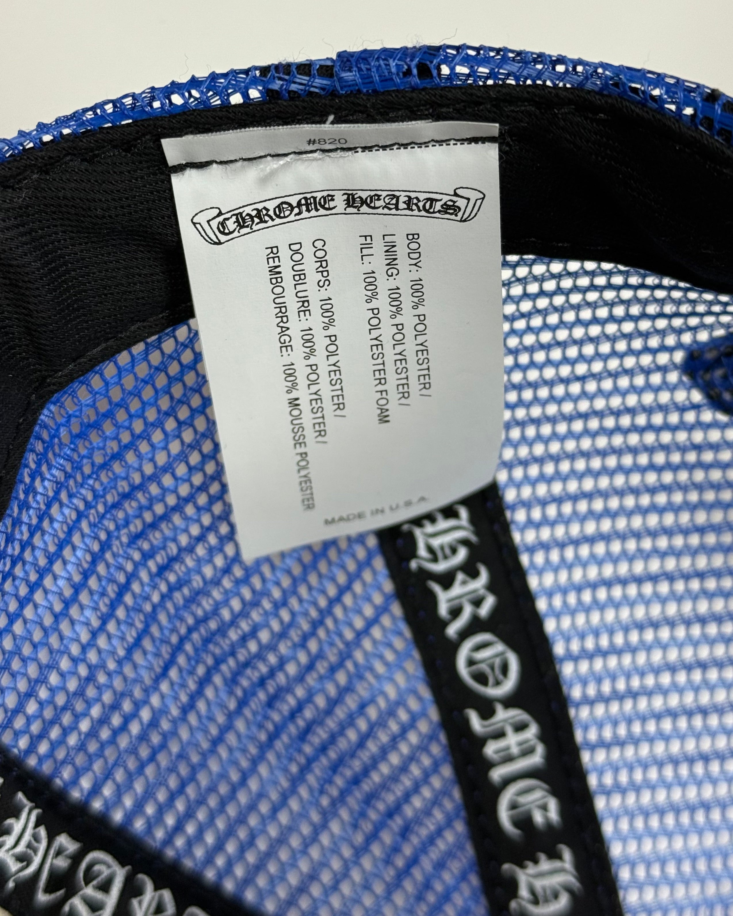 Chrome Hearts Blue Red Eye Chart Cap