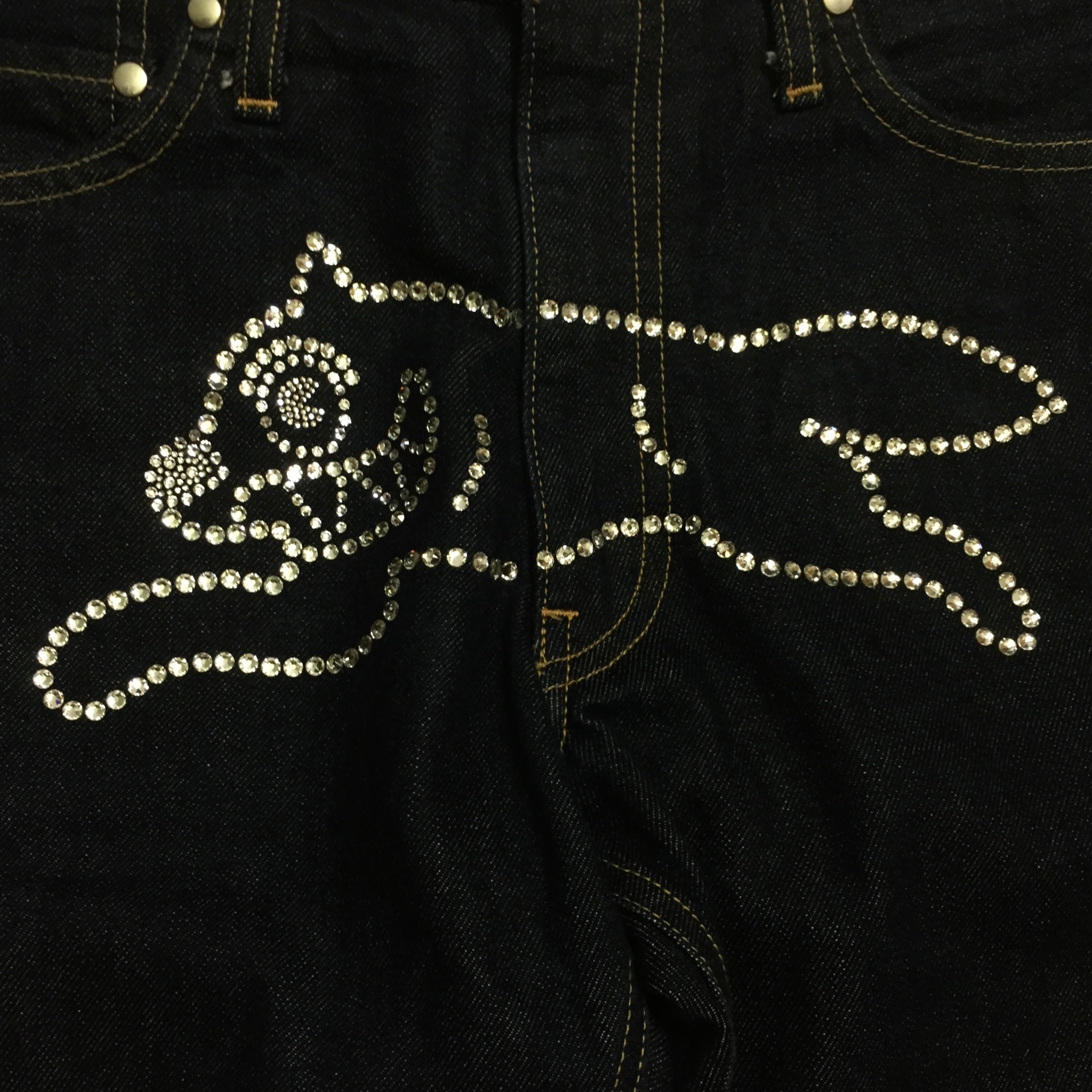 BBC Ice Cream x Swarovski Running Dog Jeans