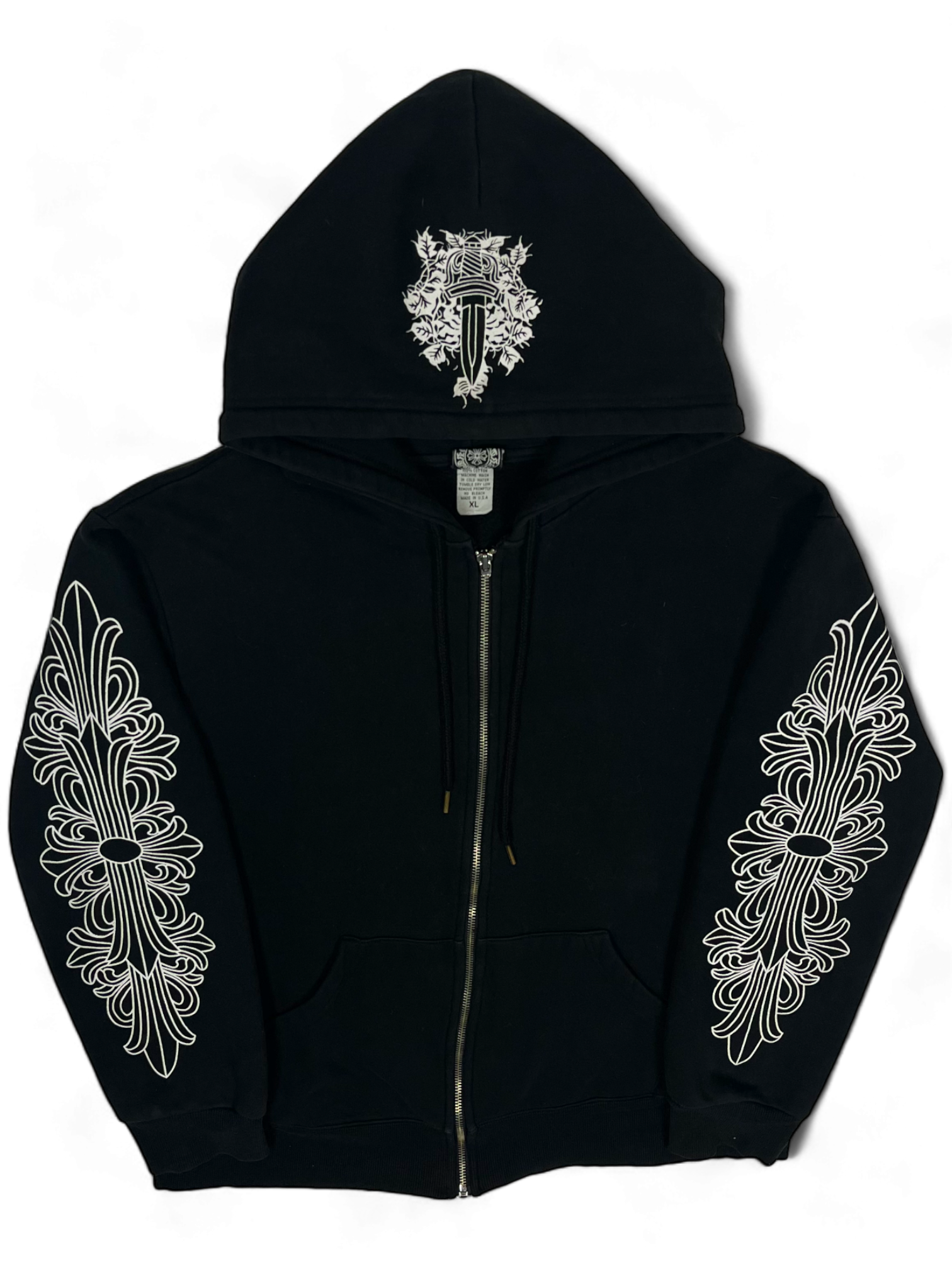 Chrome Hearts Black Dagger Logo Hoodie