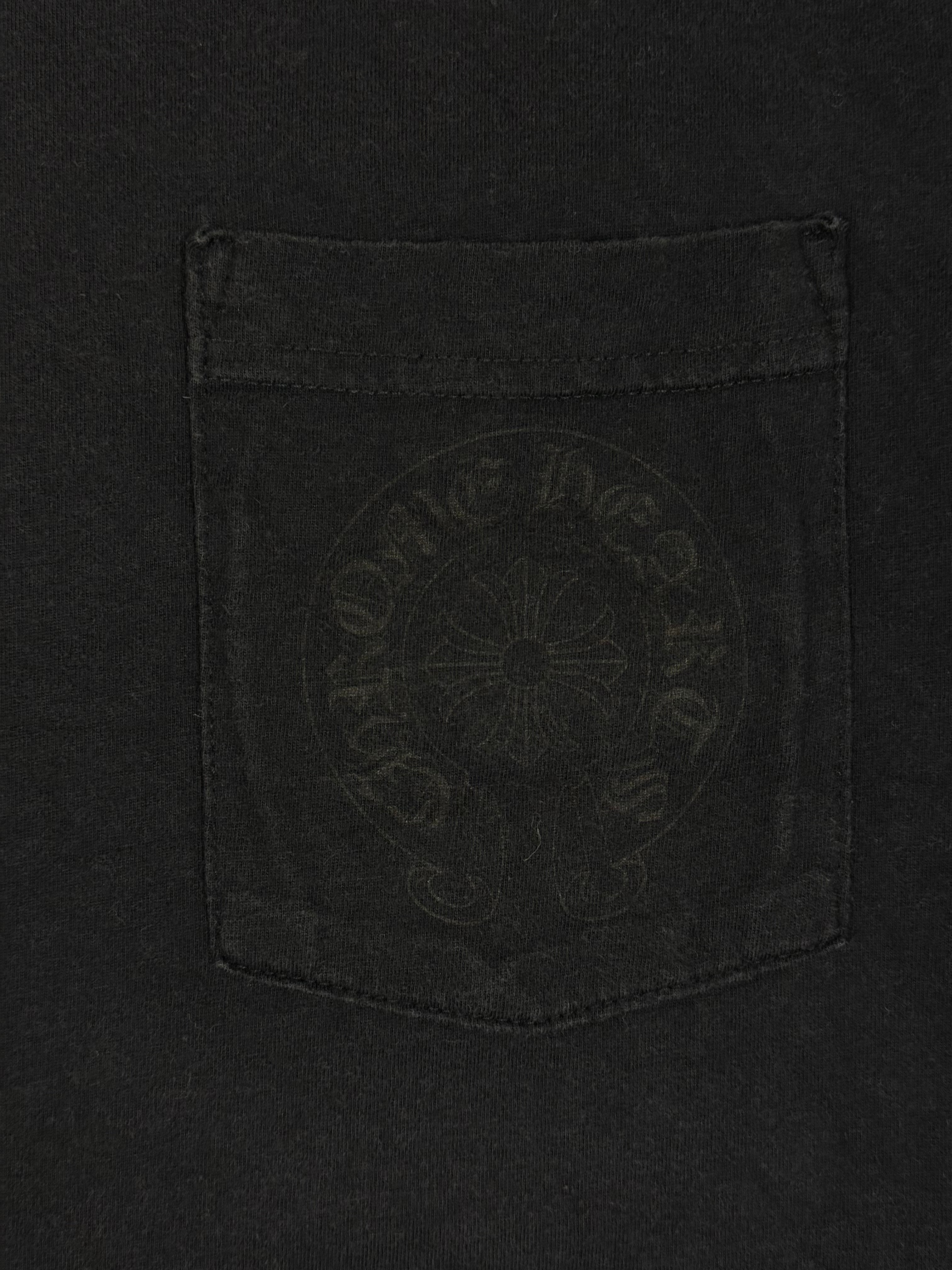 Chrome Hearts Black Horseshoe Gradient Script Logo Tee