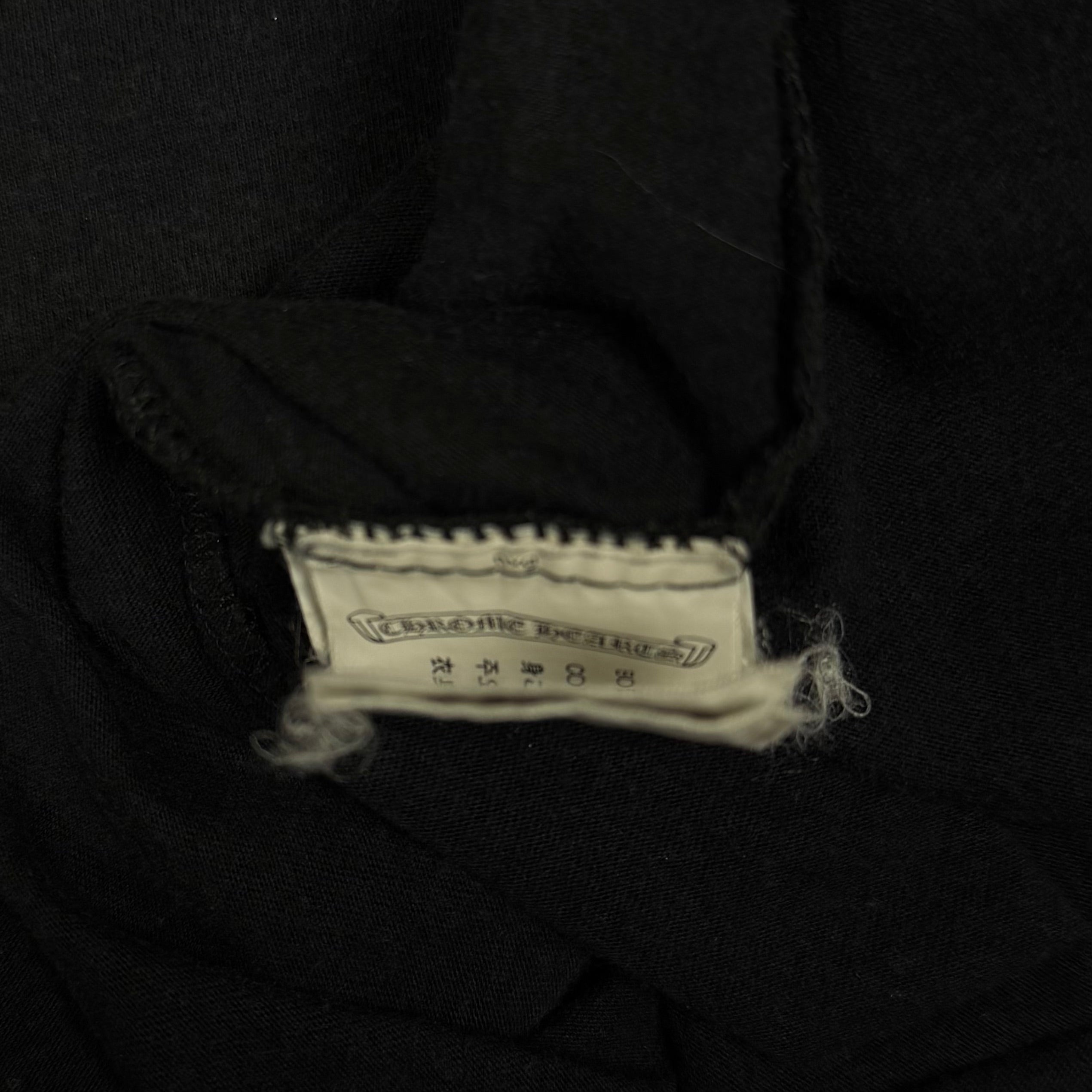 Chrome Hearts Black Horseshoe Gradient Script Logo Tee