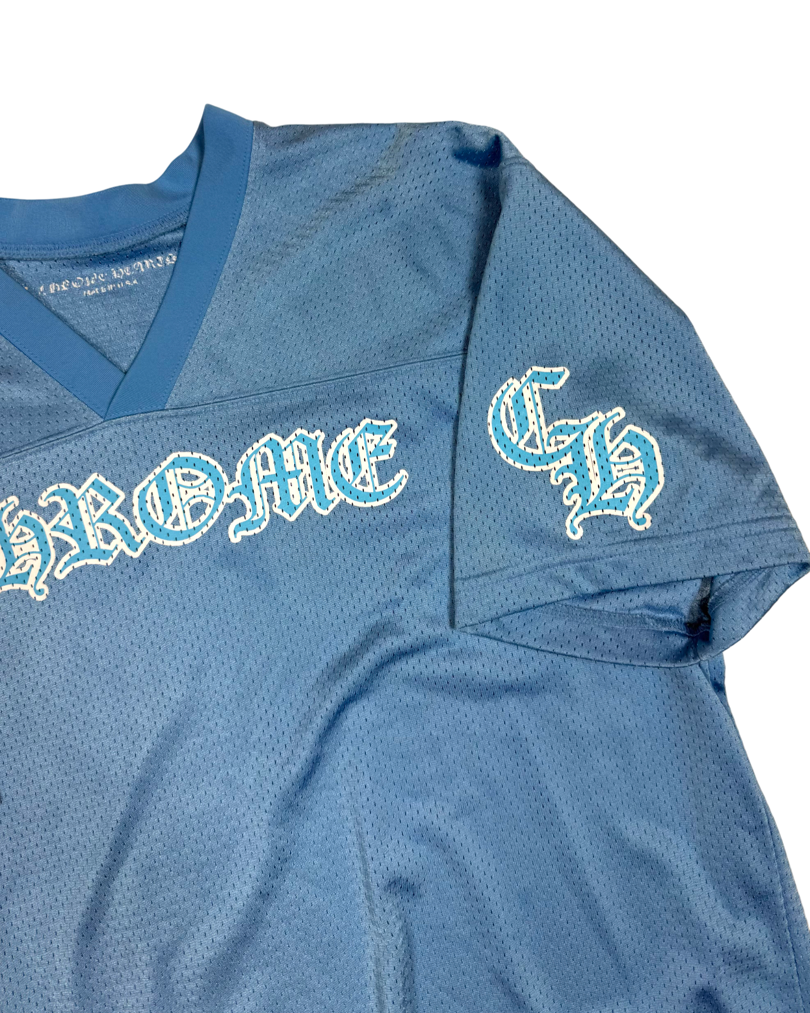 Chrome Hearts Baby Blue Mesh Stadium Football Jersey
