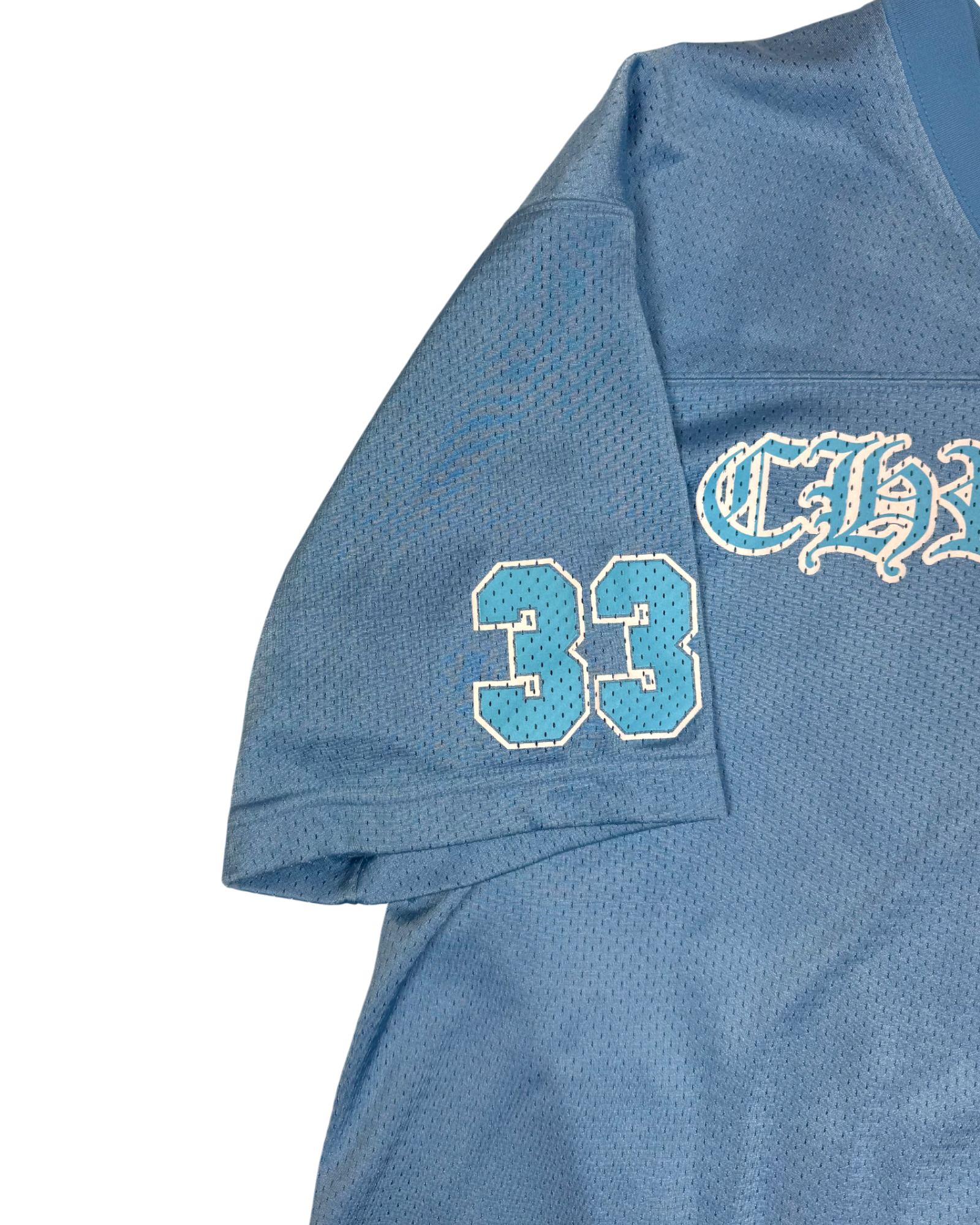 Chrome Hearts Baby Blue Mesh Stadium Football Jersey