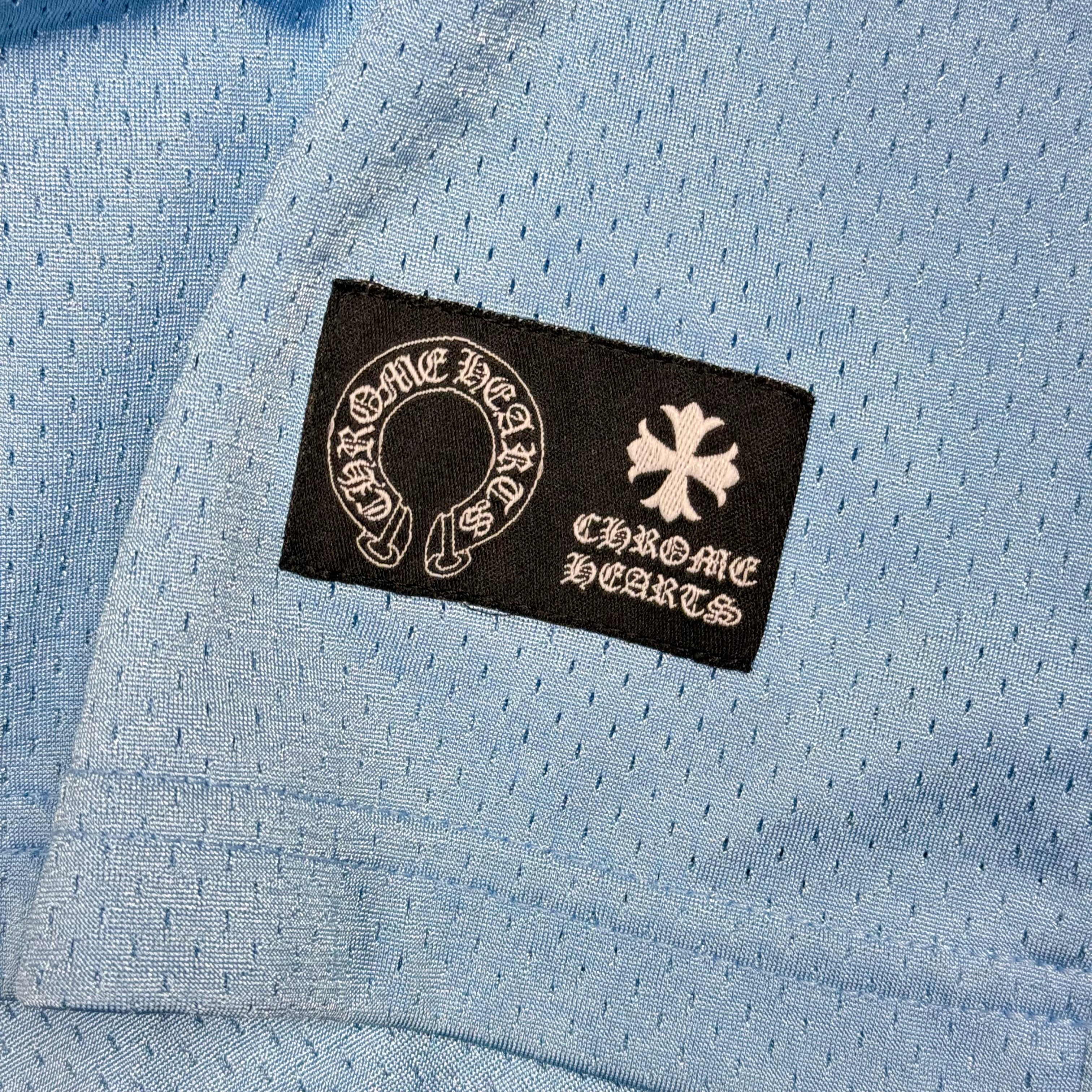Chrome Hearts Baby Blue Mesh Stadium Football Jersey