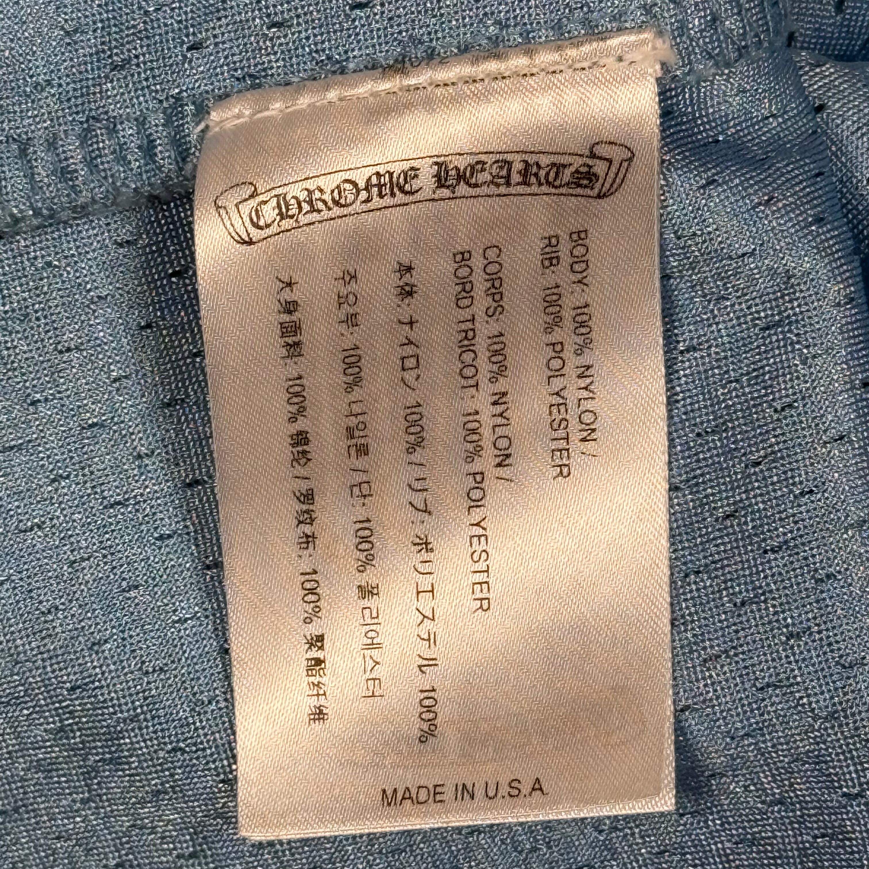 Chrome Hearts Baby Blue Mesh Stadium Football Jersey