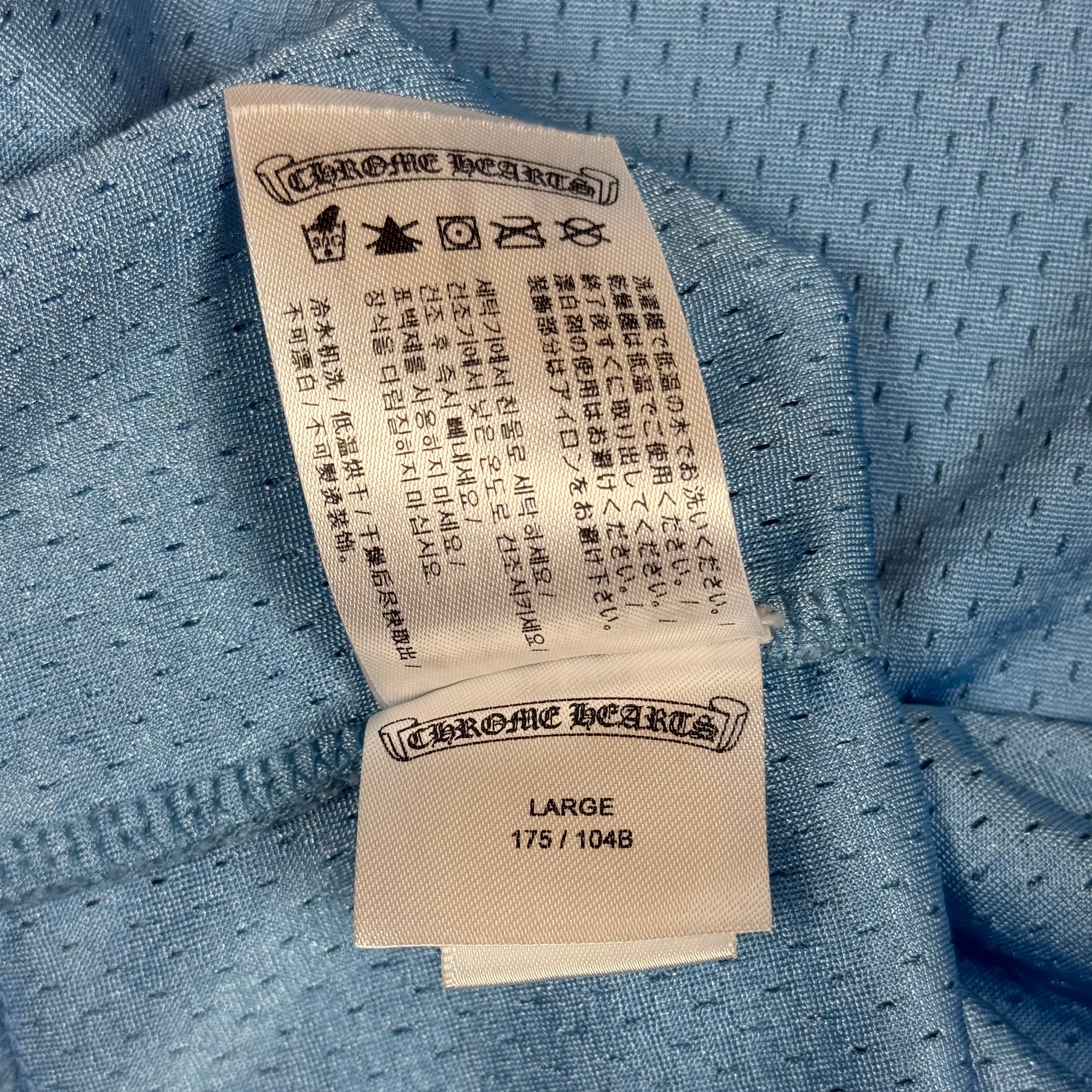Chrome Hearts Baby Blue Mesh Stadium Football Jersey