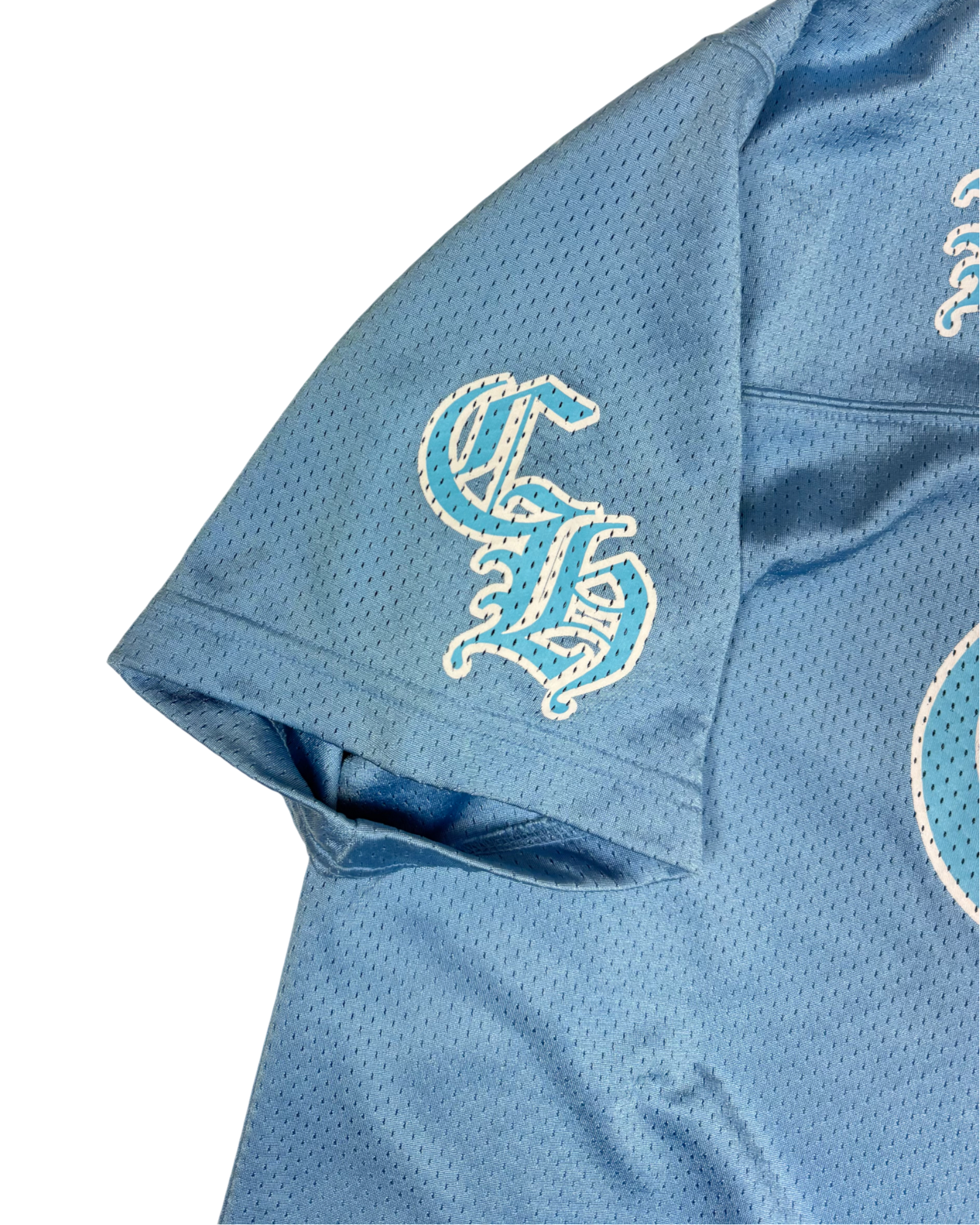 Chrome Hearts Baby Blue Mesh Stadium Football Jersey