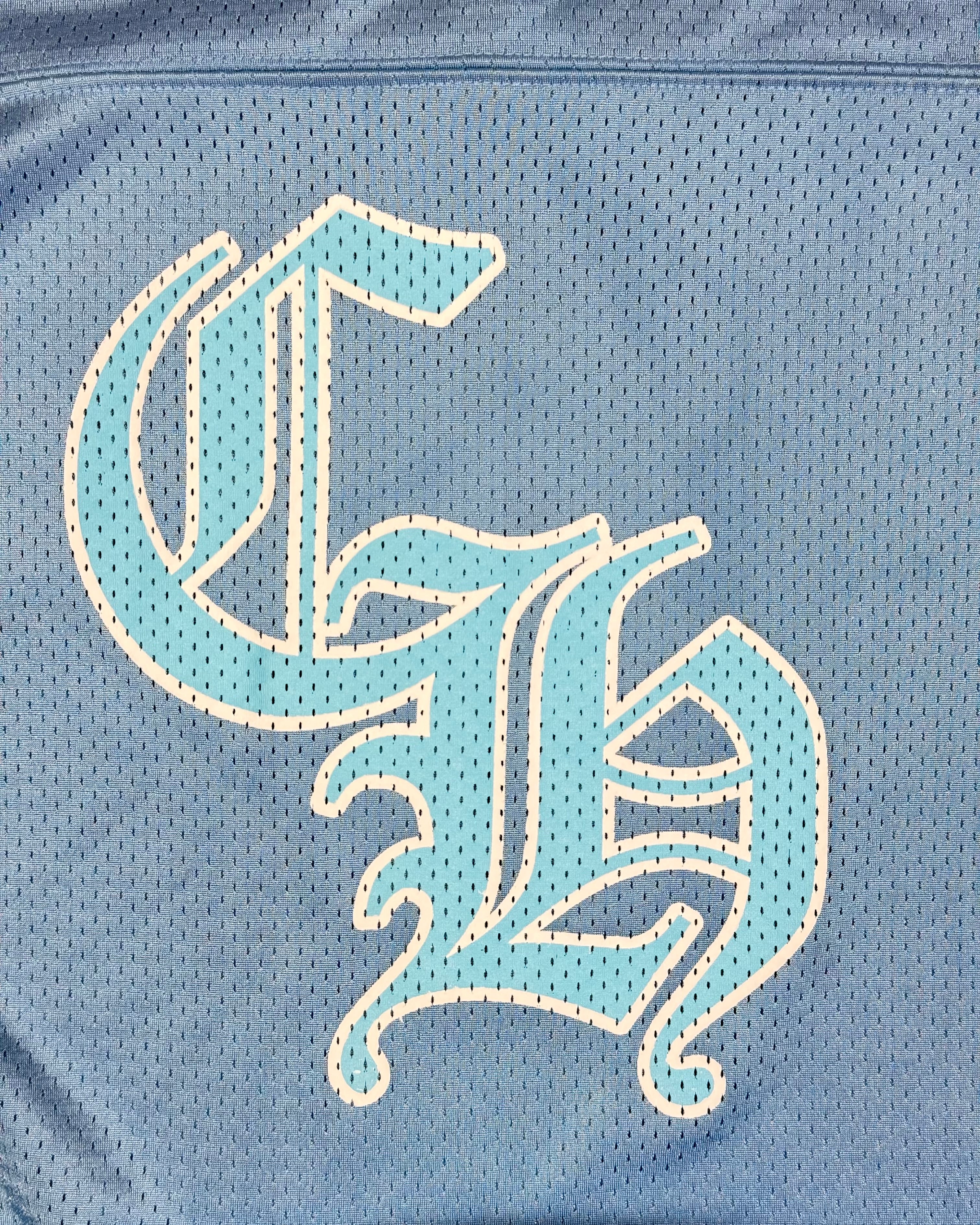 Chrome Hearts Baby Blue Mesh Stadium Football Jersey