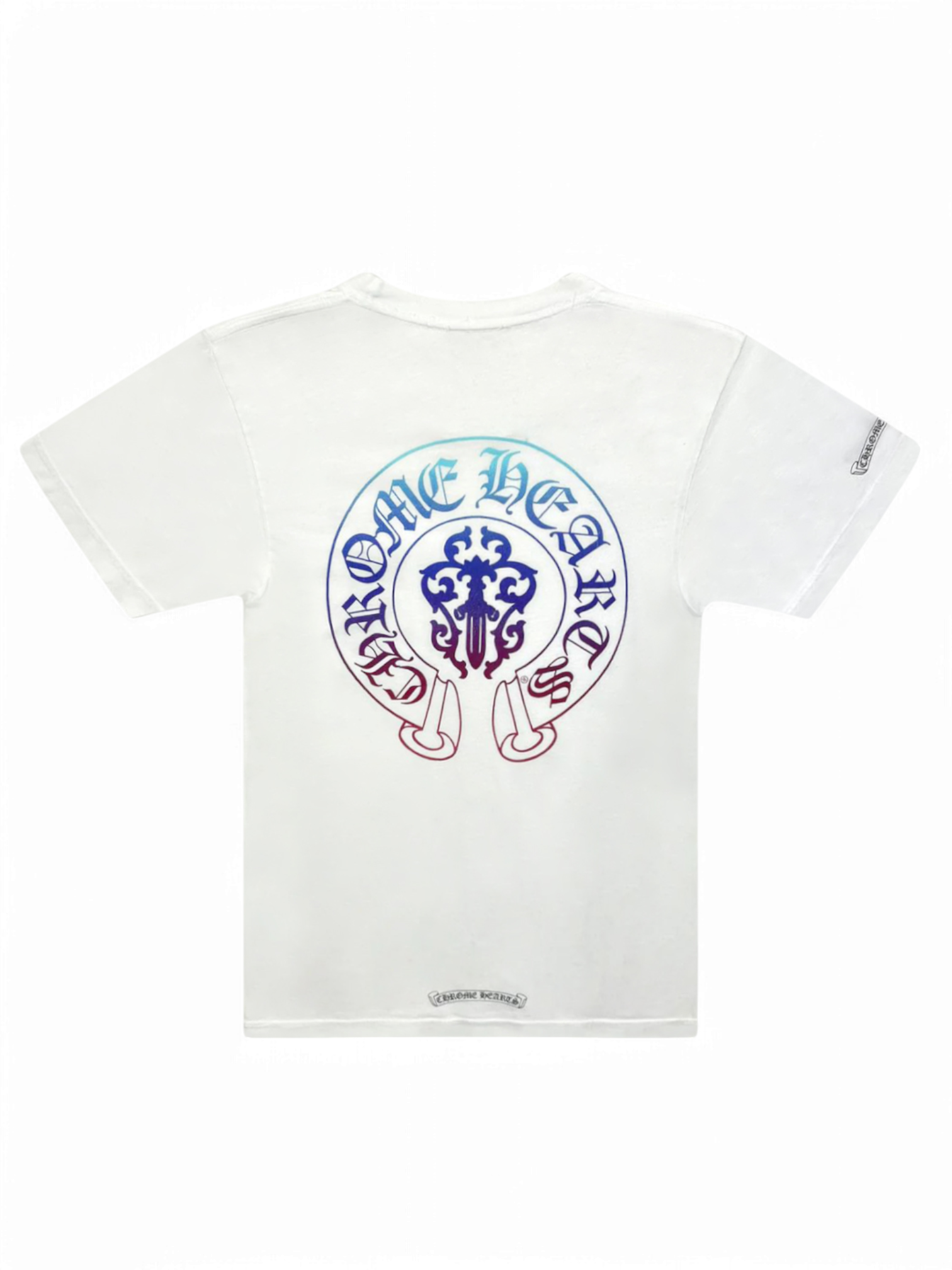 Chrome Hearts White Dagger Horseshoe Logo Tee