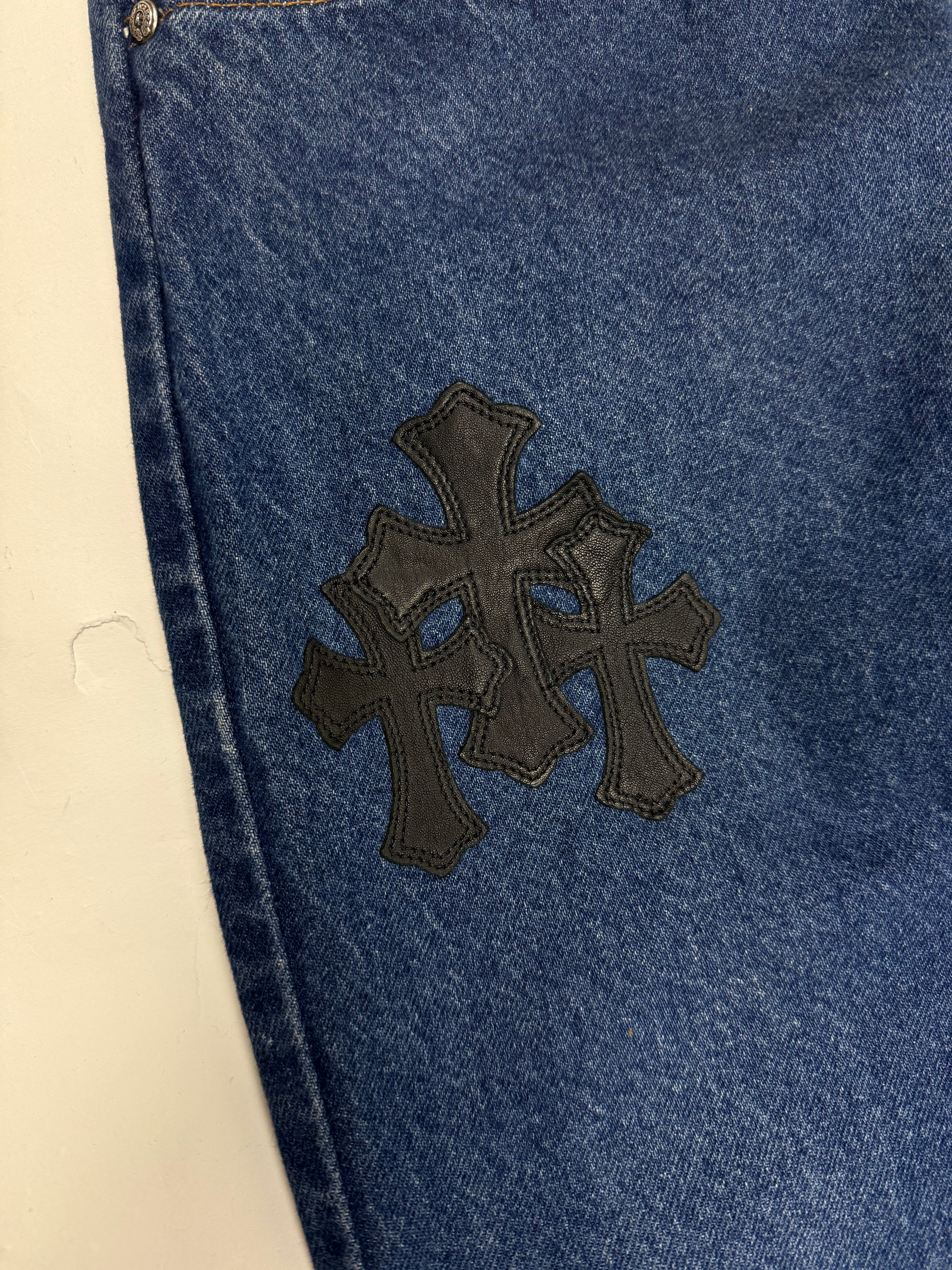 Chrome Hearts Cross Patch Levi's 517 Blue Jeans