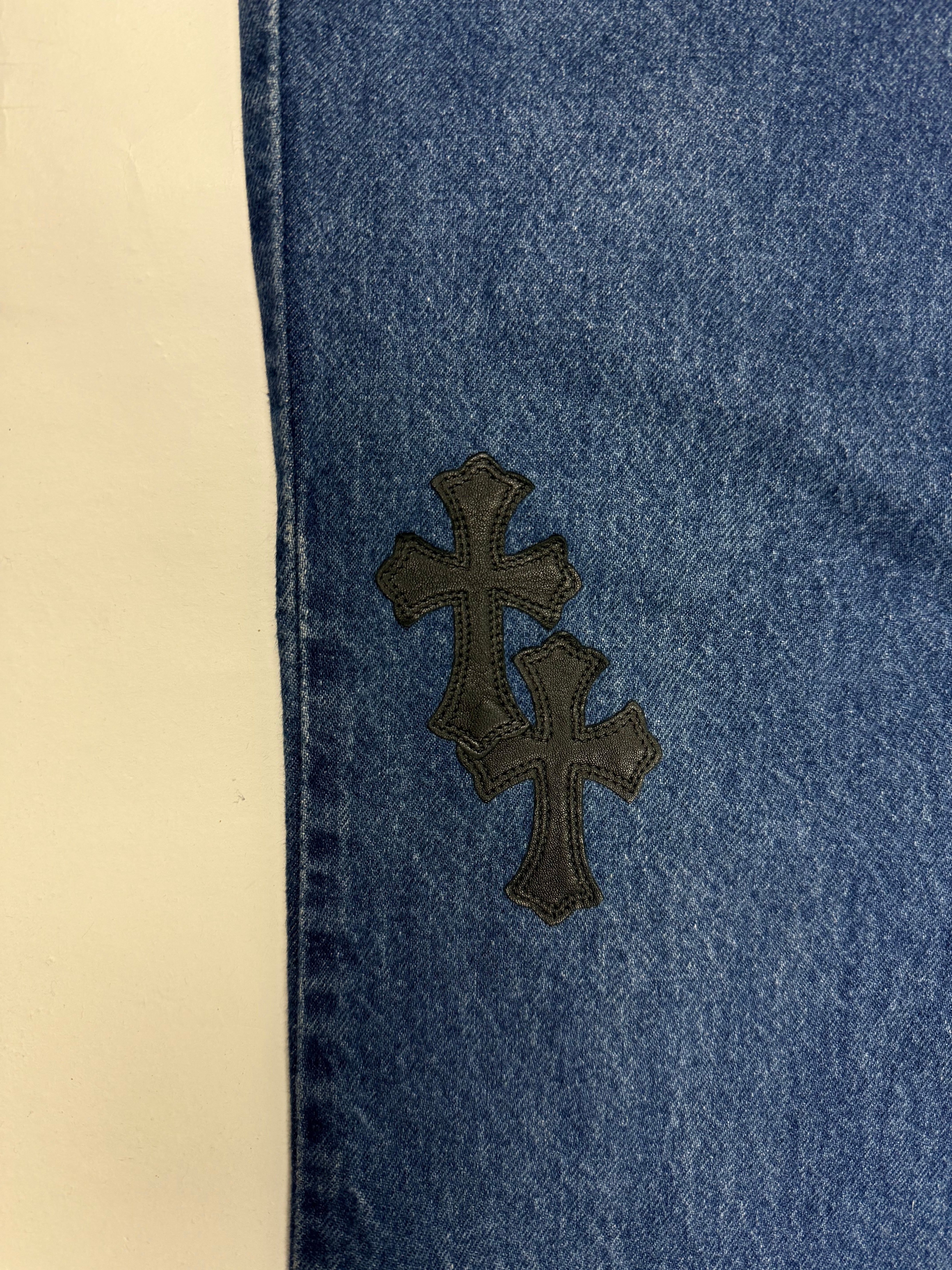Chrome Hearts Cross Patch Levi's 517 Blue Jeans